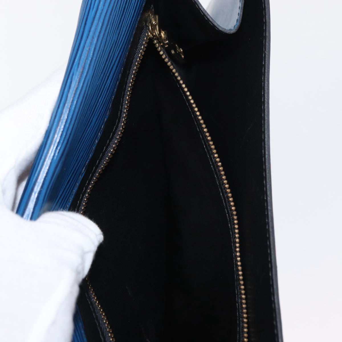 LOUIS VUITTON Epi Art Deco Clutch Bag Blue M52635 LV Auth ep11964