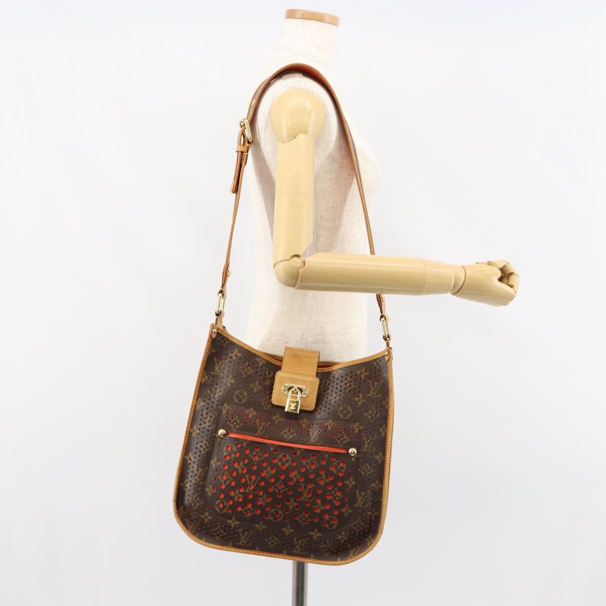 LOUIS VUITTON Monogram Perfo Musette Shoulder Bag Green M95173 LV Auth ep11967