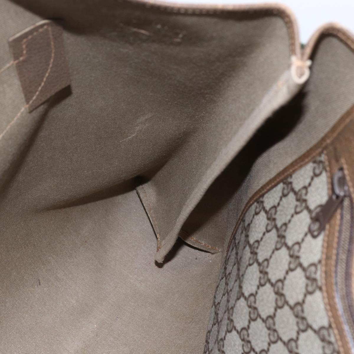 GUCCI GG Supreme Web Sherry Line Tote Bag PVC Beige Gold 39 02 091 Auth ep11968