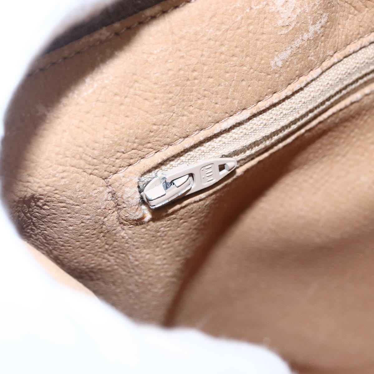 GUCCI GG Plus Supreme Shoulder Bag PVC Beige Gold Auth ep11969