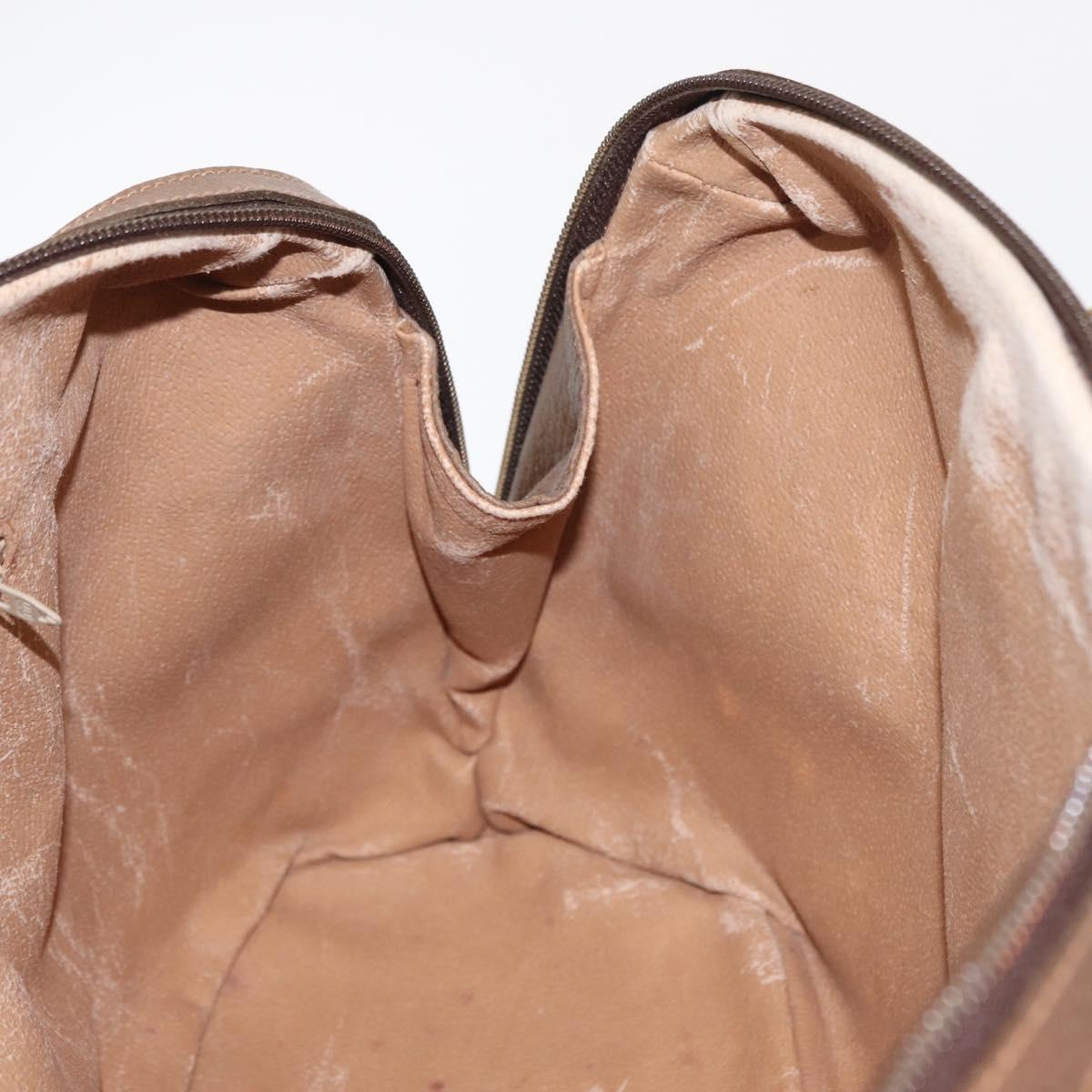 GUCCI GG Plus Supreme Boston Bag PVC Beige Gold Auth ep11970