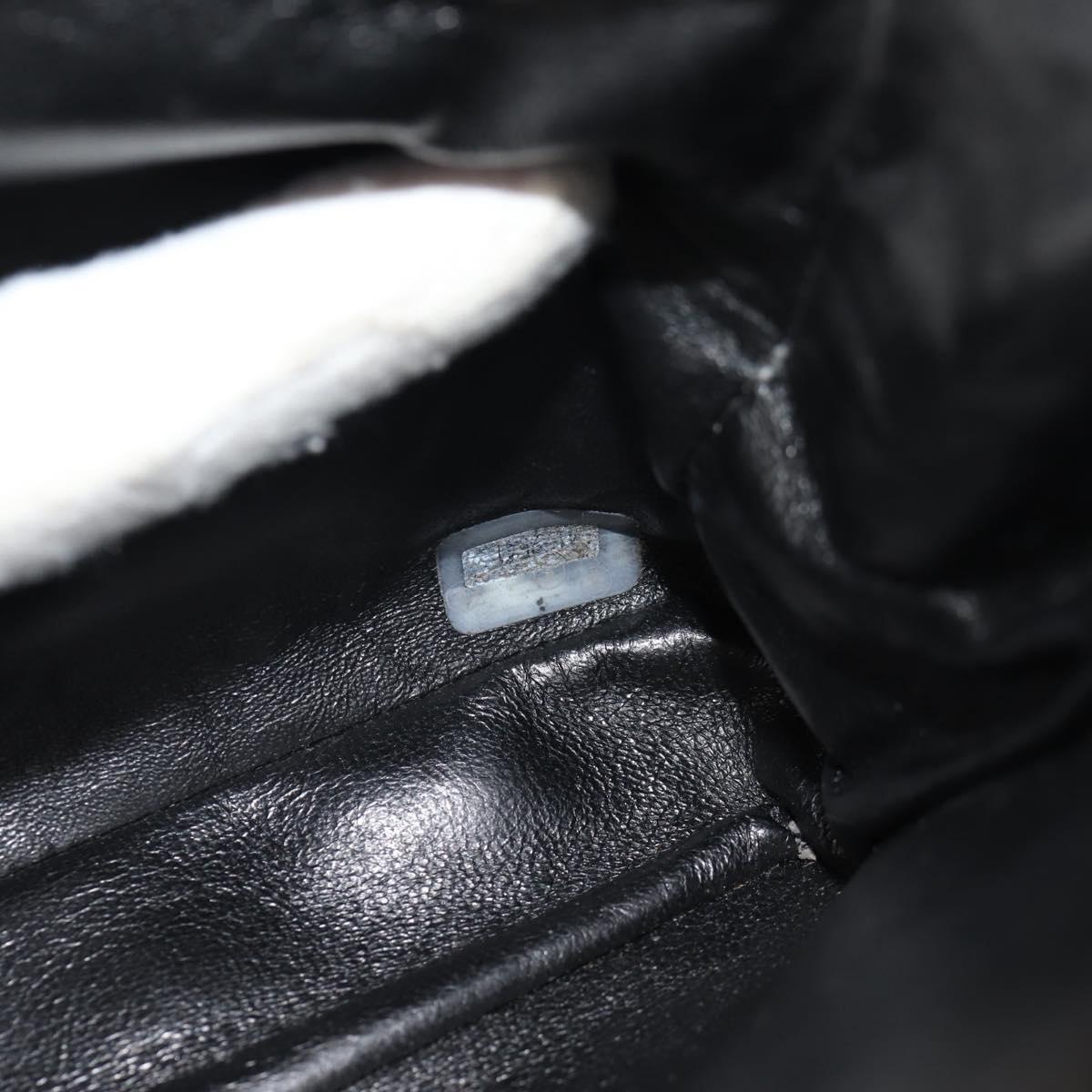 CHANEL Matelasse Double Face Chain Bag Lamb Skin Black Gold CC Auth ep11971A