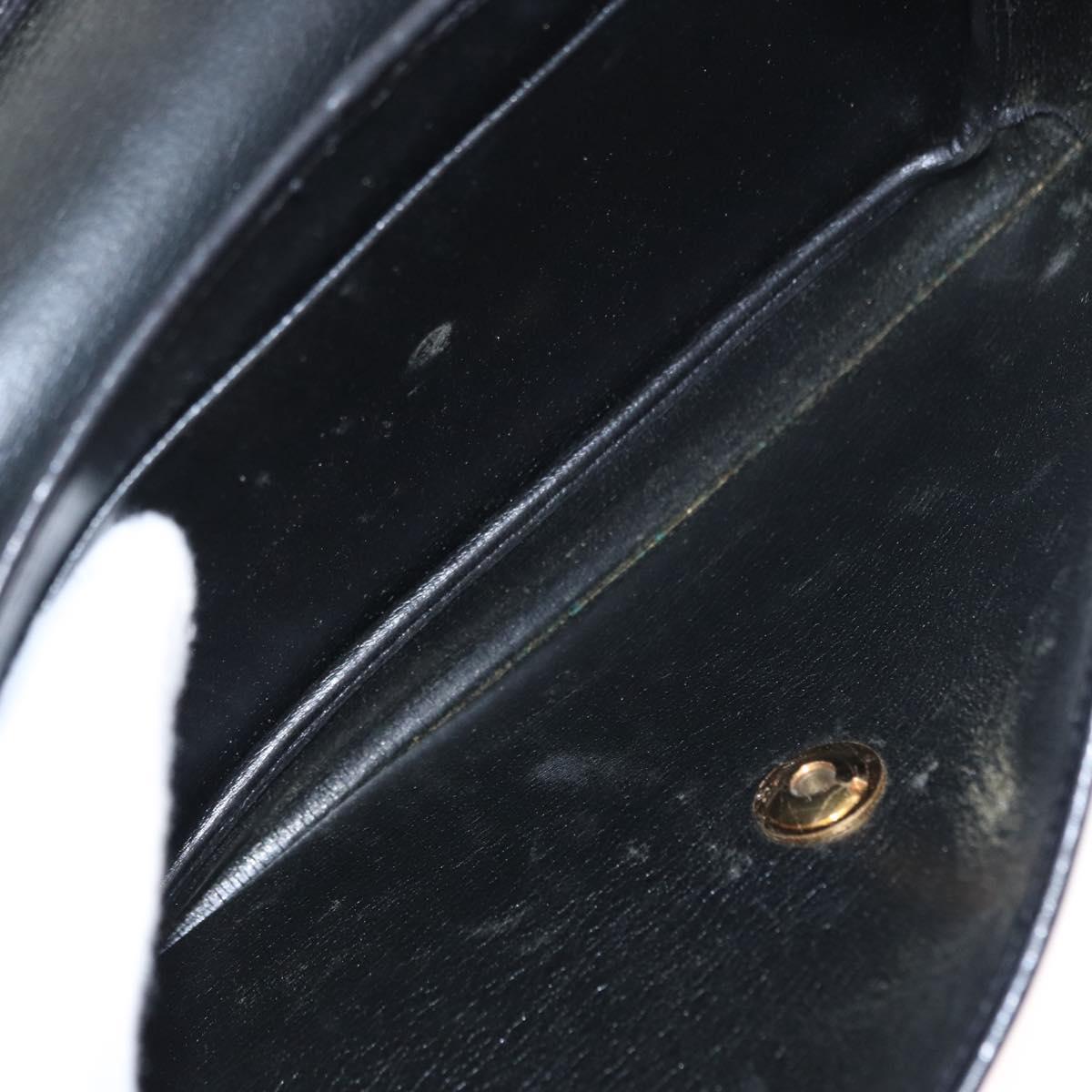 Christian Dior Shoulder Bag Leather Black Gold Auth ep11983