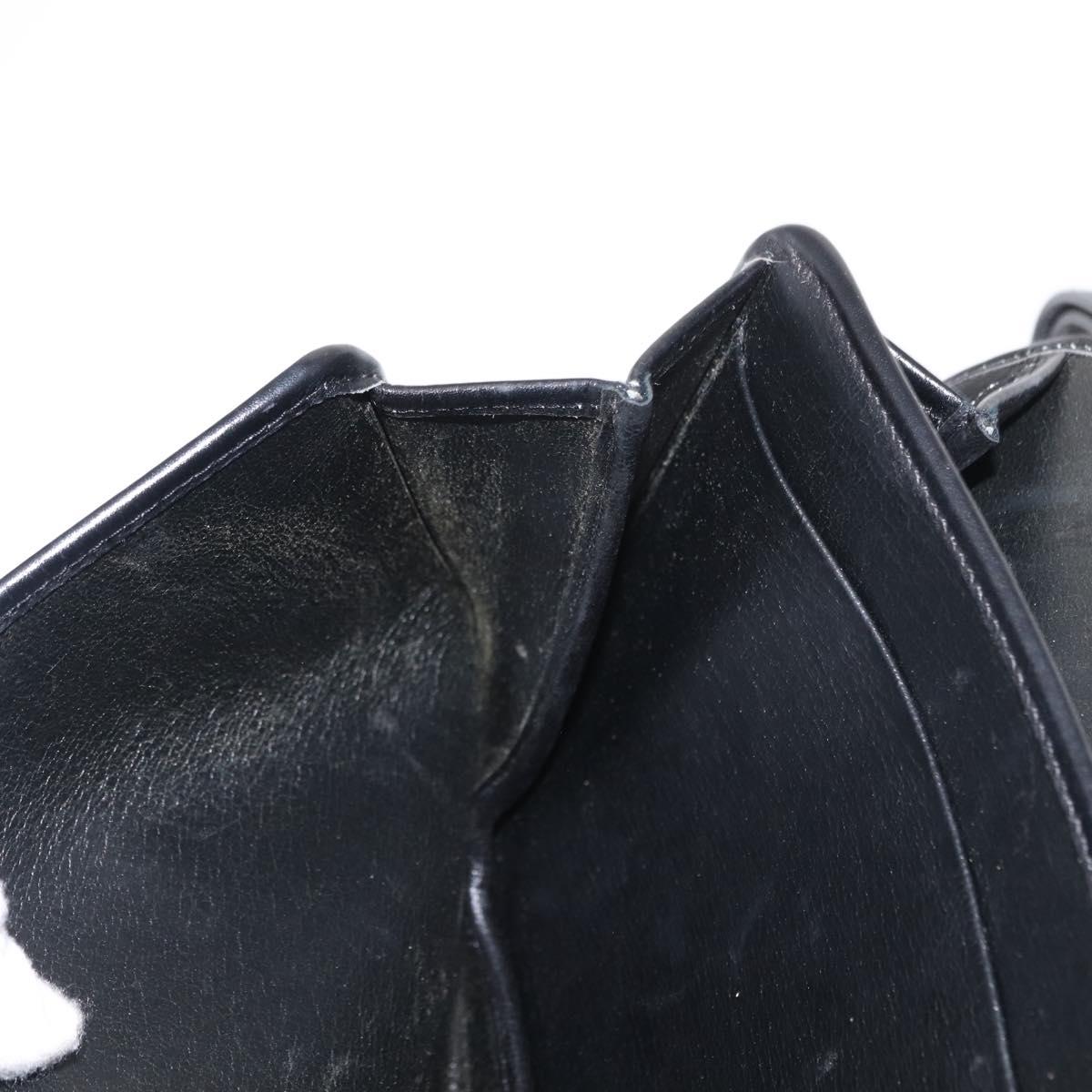 Christian Dior Shoulder Bag Leather Black Gold Auth ep11983