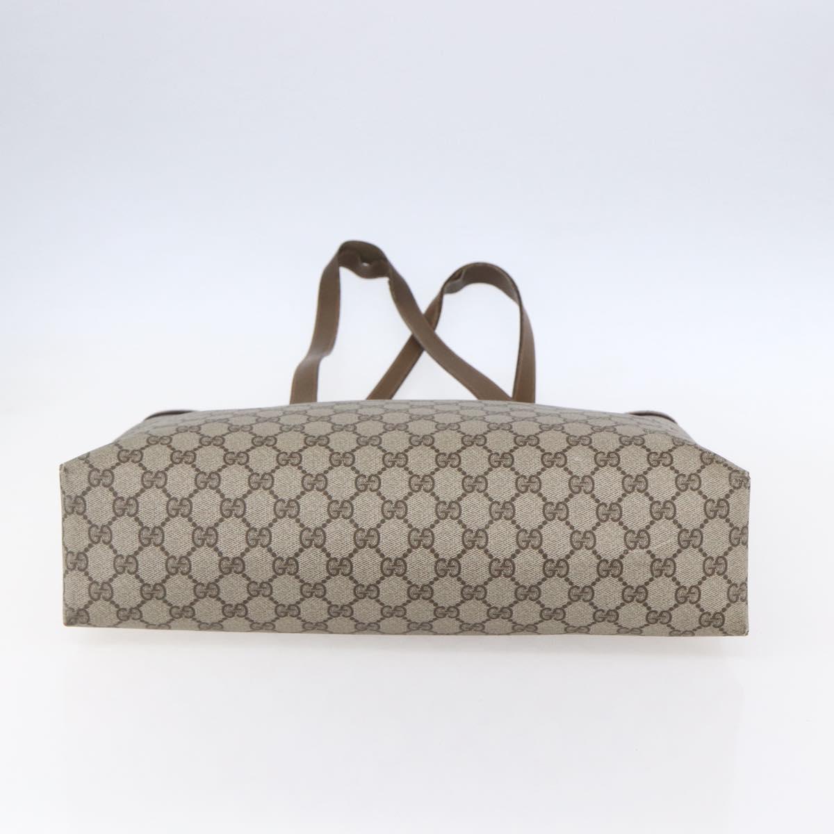GUCCI GG Supreme Tote Bag PVC Beige Gold 39 02 061 Auth ep11995