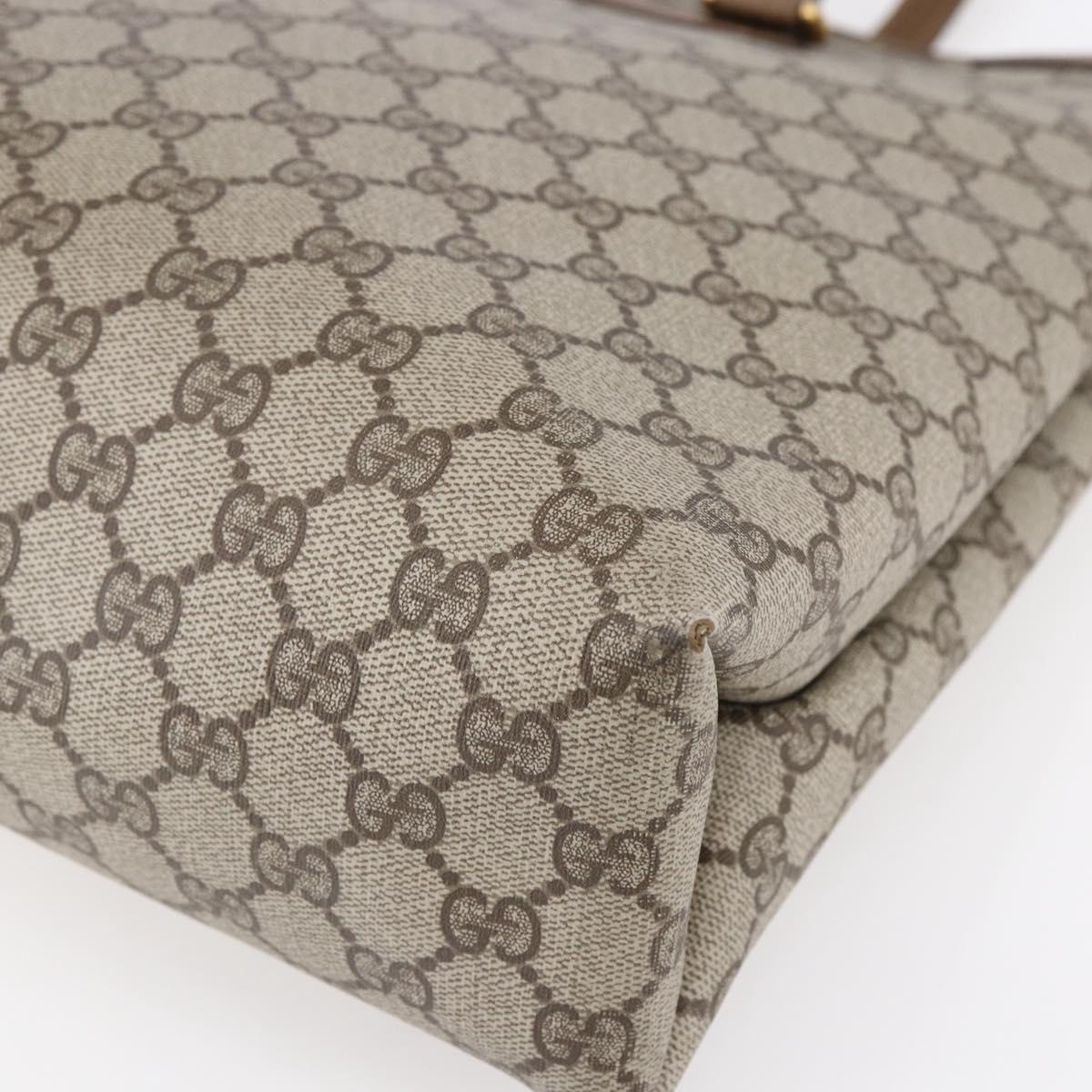 GUCCI GG Supreme Tote Bag PVC Beige Gold 39 02 061 Auth ep11995