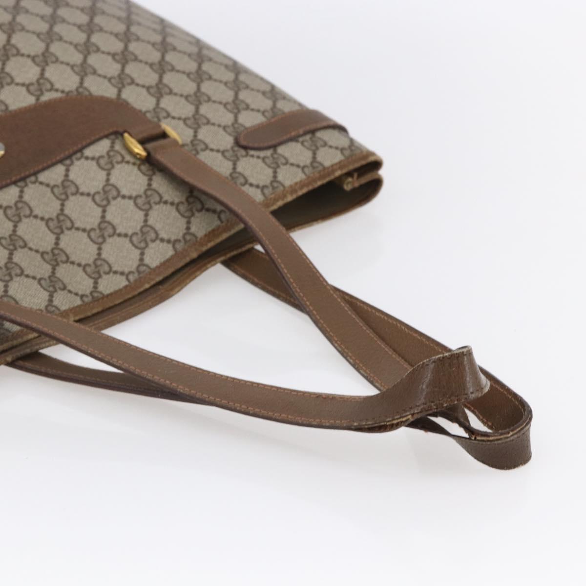 GUCCI GG Supreme Tote Bag PVC Beige Gold 39 02 061 Auth ep11995