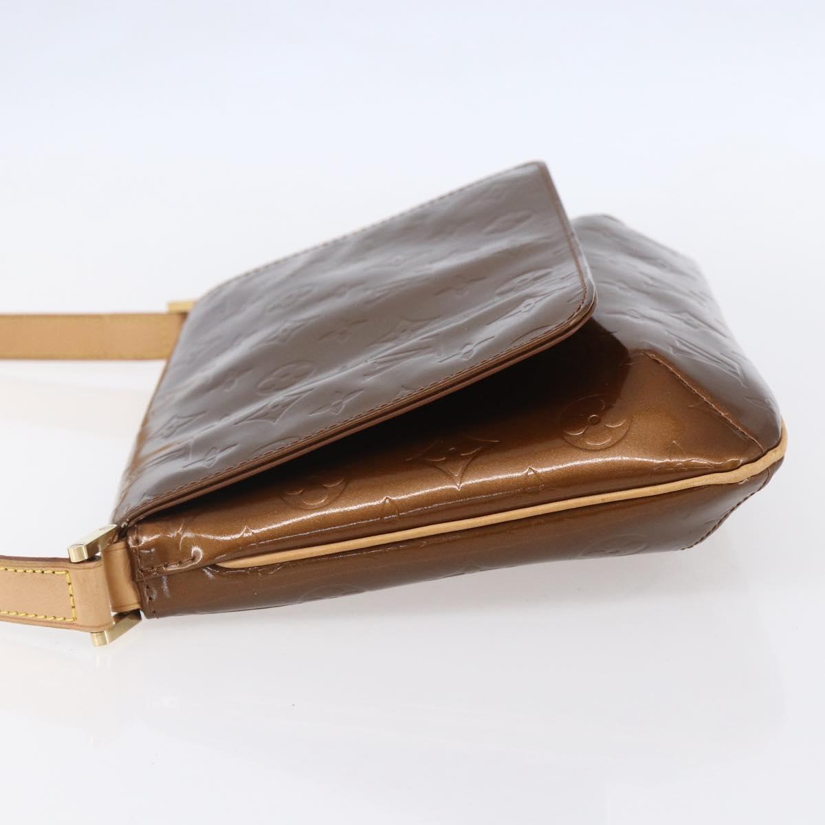 LOUIS VUITTON Monogram Vernis Thompson Street Bag Bronze M91124 LV Auth ep12004