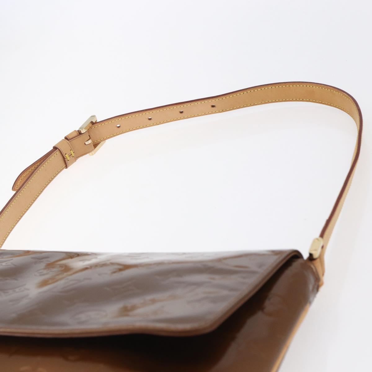 LOUIS VUITTON Monogram Vernis Thompson Street Bag Bronze M91124 LV Auth ep12004