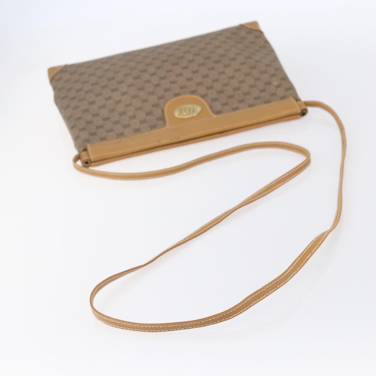 GUCCI Micro GG Supreme Shoulder Bag PVC Beige Gold Auth ep12007