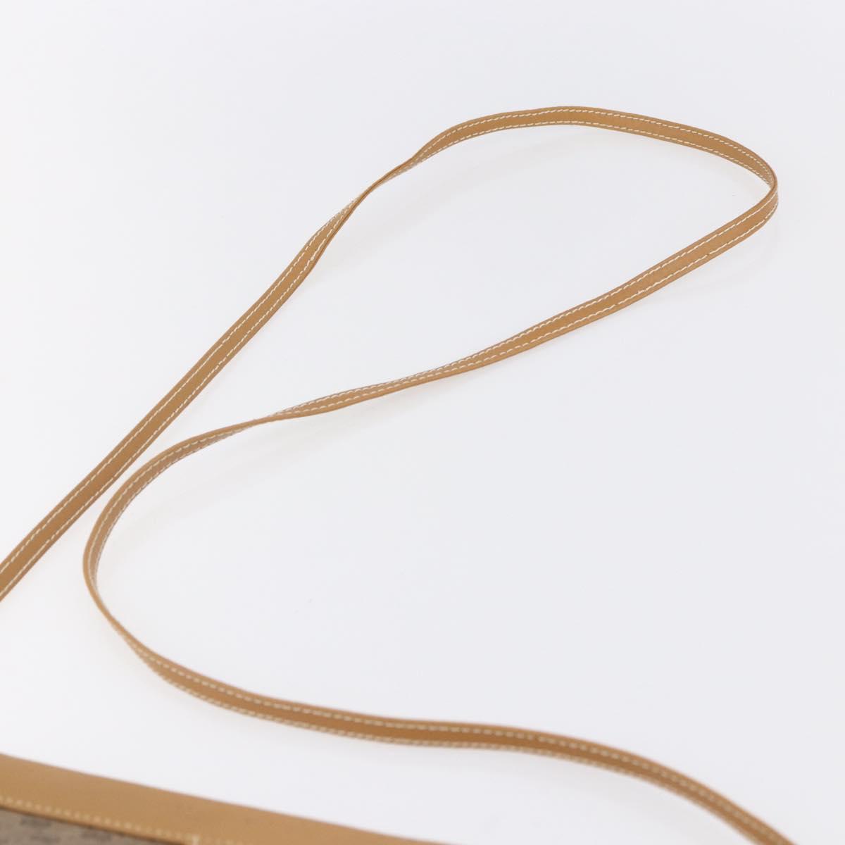 GUCCI Micro GG Supreme Shoulder Bag PVC Beige Gold Auth ep12007