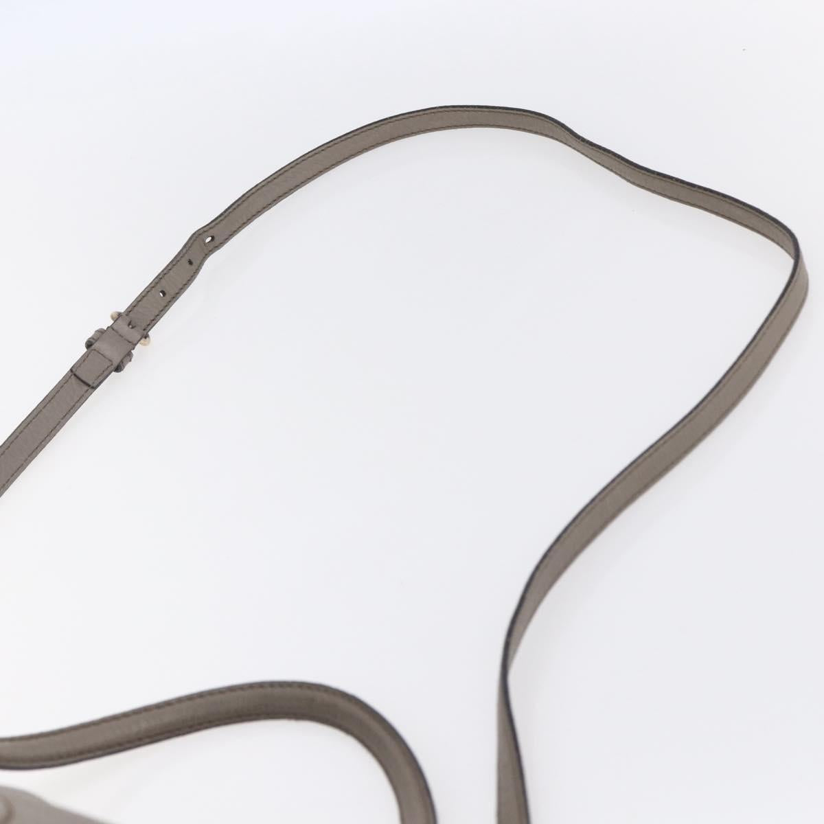 GUCCI Soho Hand Bag Leather 2way Gray Gold 369176 Auth ep12010