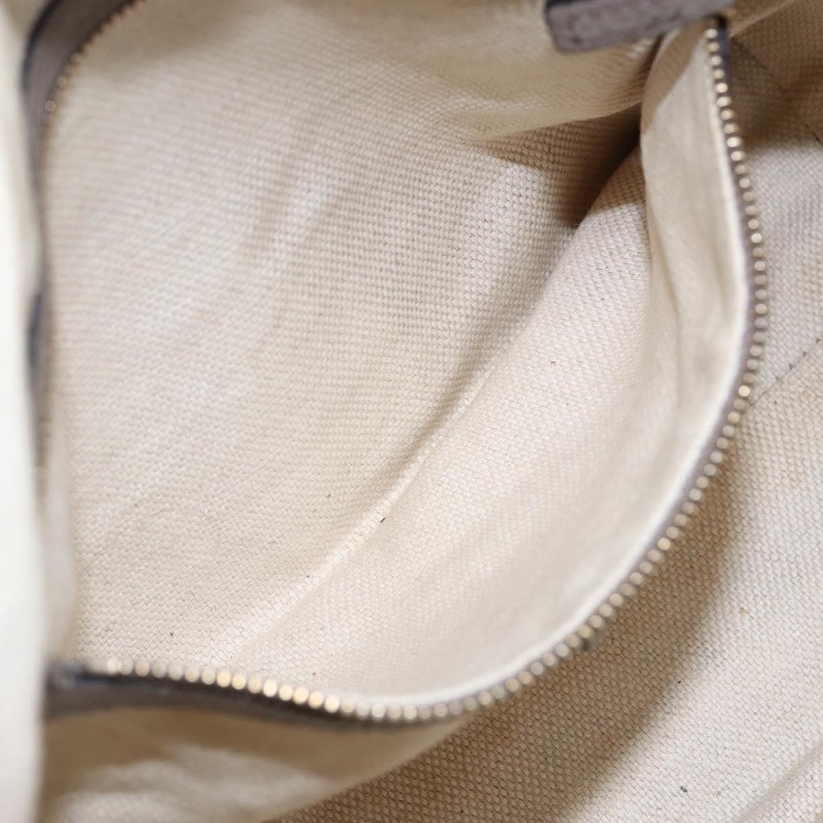 GUCCI Soho Hand Bag Leather 2way Gray Gold 369176 Auth ep12010