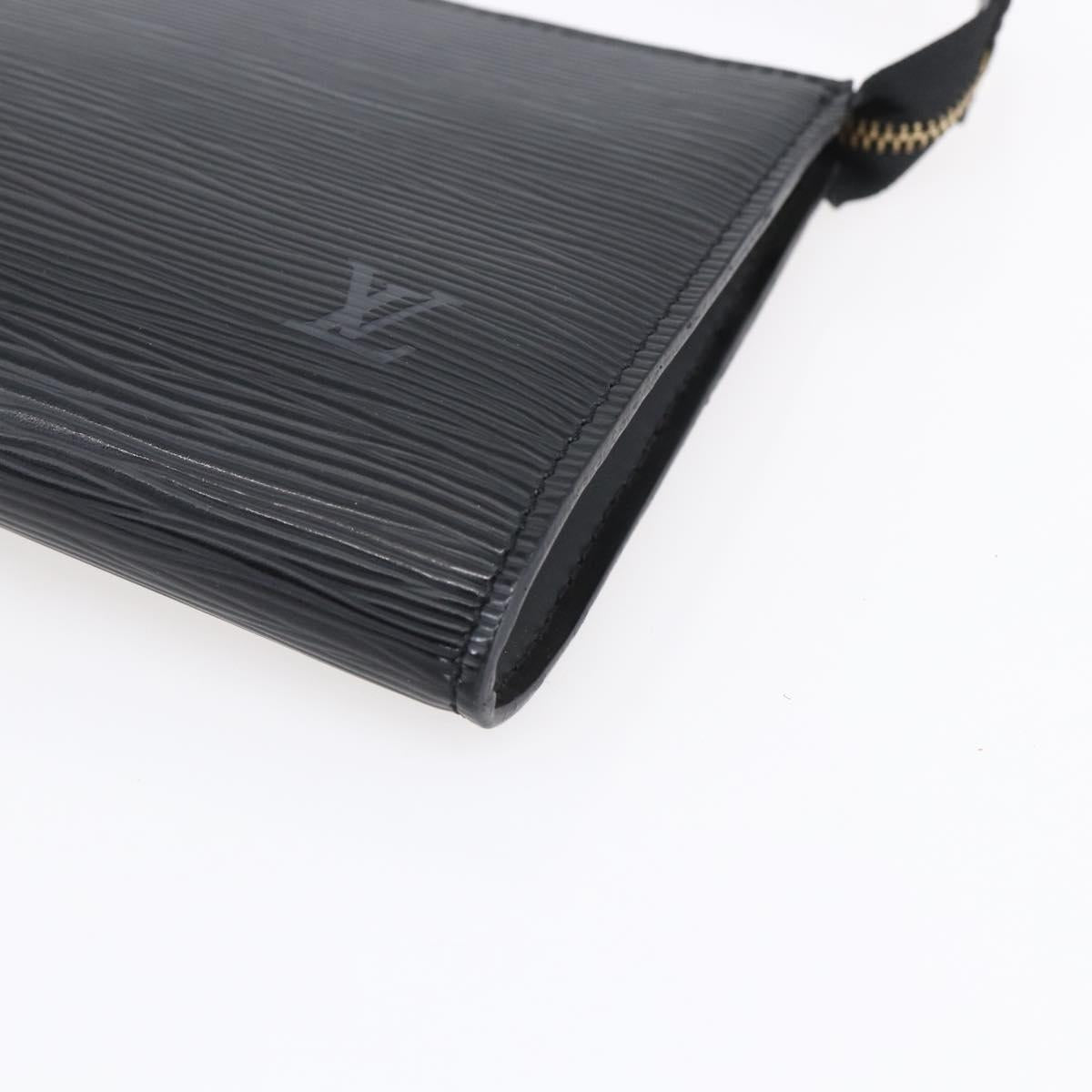 LOUIS VUITTON Epi Pochette Accessoires Pouch Black M52982 LV Auth ep12012