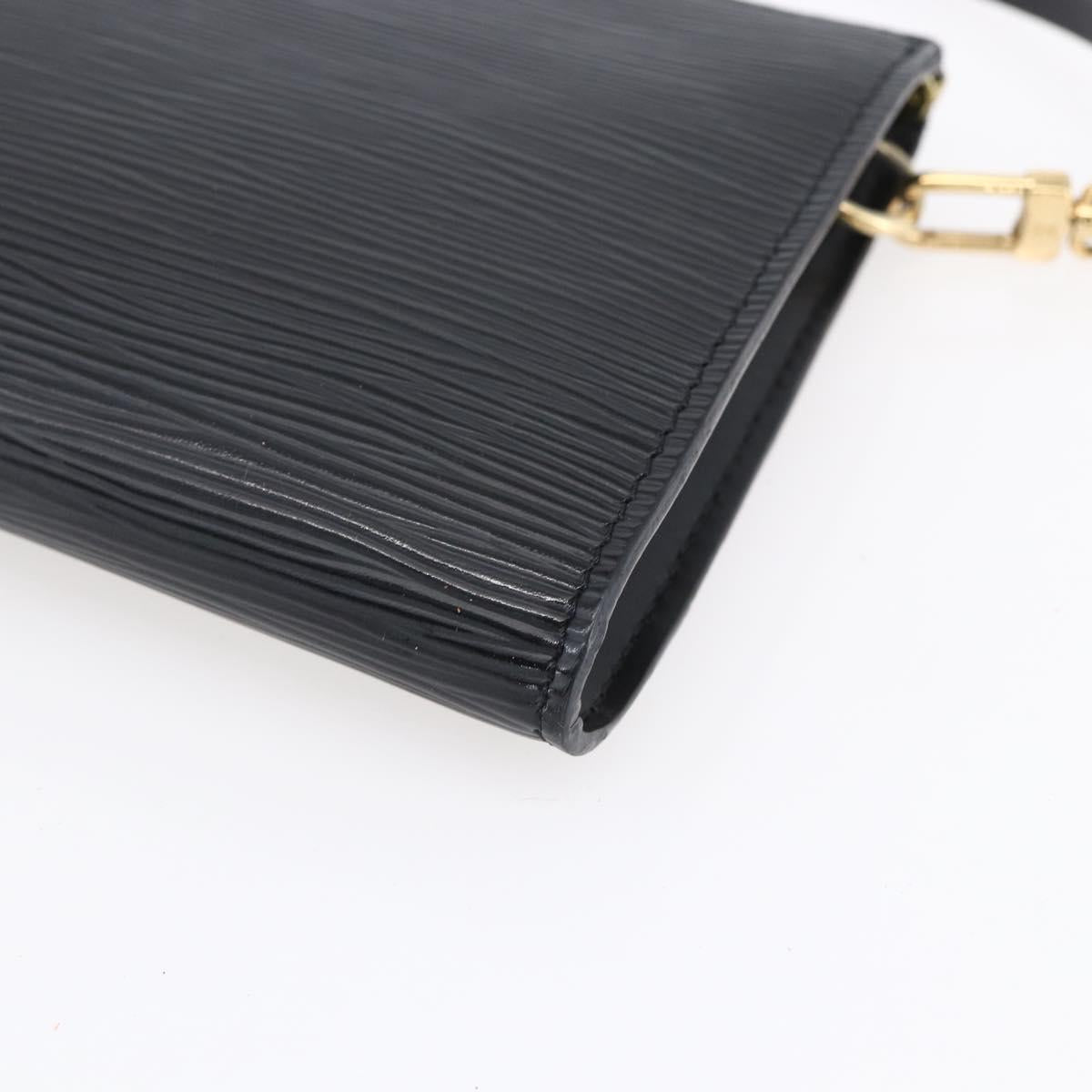 LOUIS VUITTON Epi Pochette Accessoires Pouch Black M52982 LV Auth ep12012