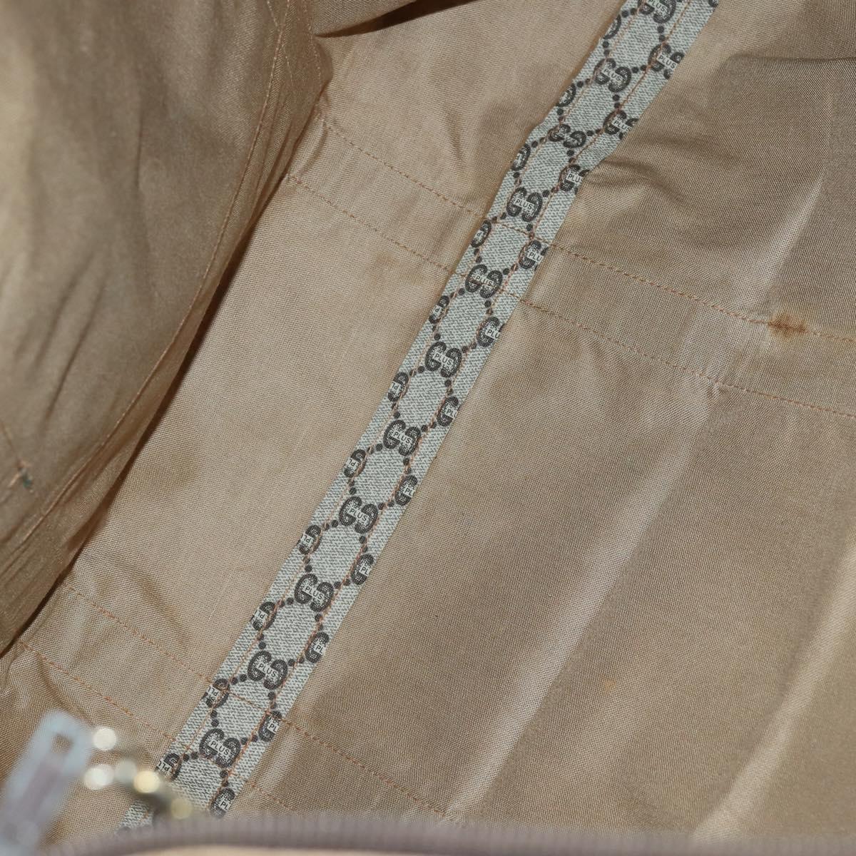 GUCCI GG Plus Supreme Web Sherry Line Boston Bag PVC Beige Auth ep12016