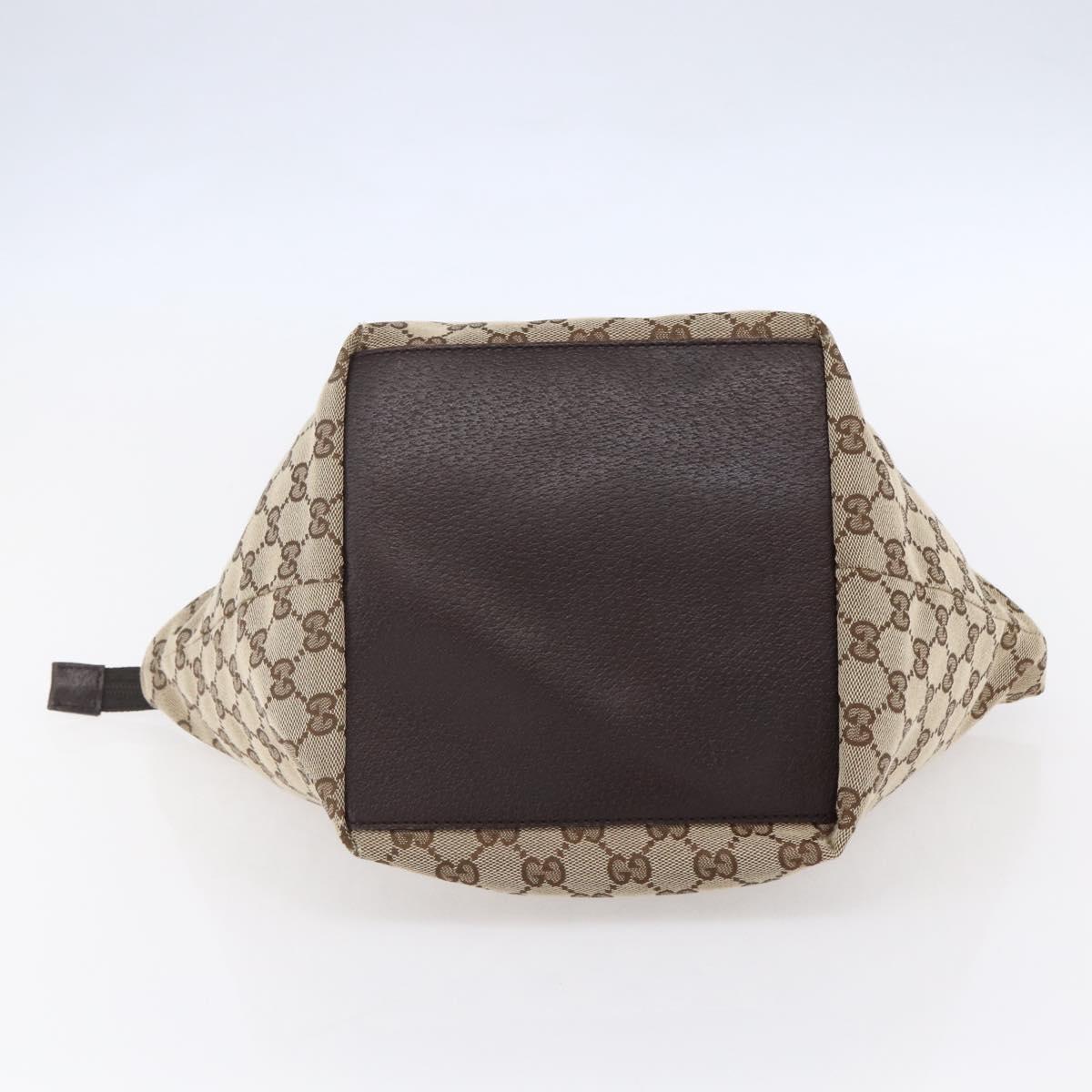 GUCCI GG Canvas Web Sherry Line Hand Bag Beige Red 131228 Auth ep12017