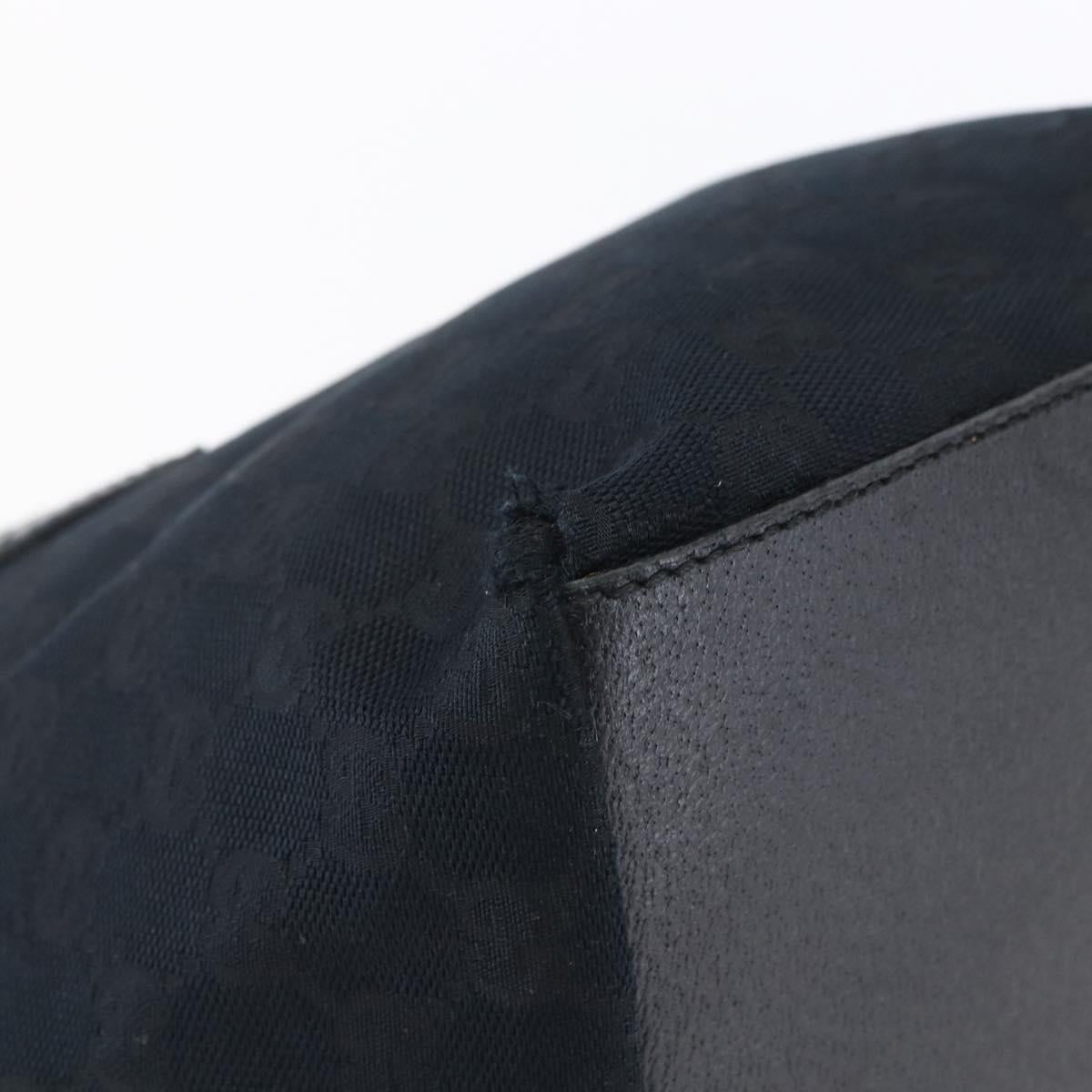 GUCCI GG Canvas Web Sherry Line Hand Bag Black Red 131228 Auth ep12019