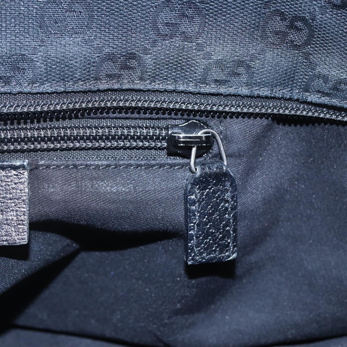 GUCCI GG Canvas Web Sherry Line Hand Bag Black Red 131228 Auth ep12019