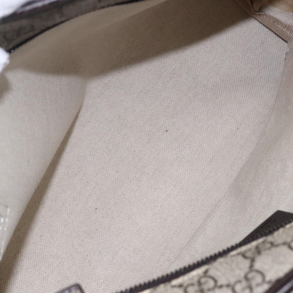 GUCCI GG Supreme Tote Bag PVC Beige Silver 211138 Auth ep12020