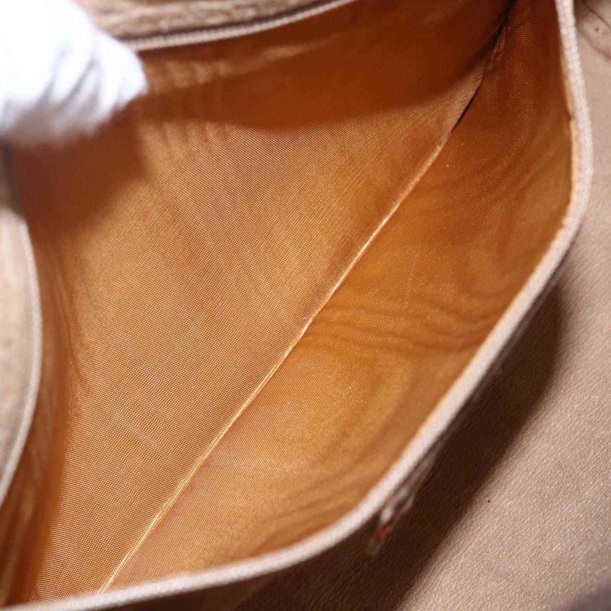 GUCCI GG Supreme Web Sherry Line Bag PVC Beige Gold 89 02 017 Auth ep12029