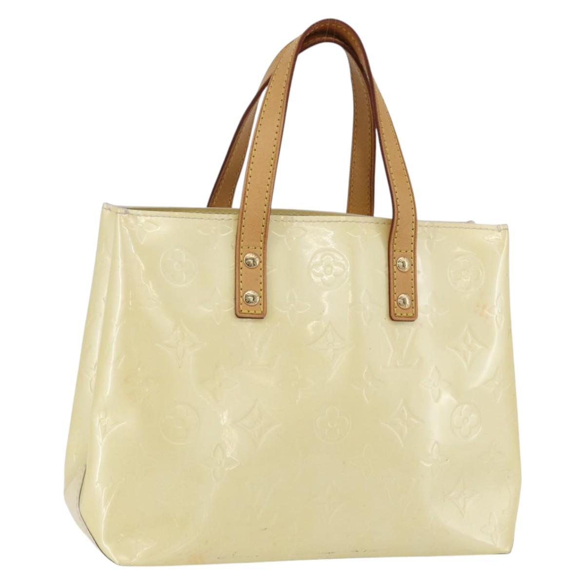 LOUIS VUITTON Monogram Vernis Reade PM Hand Bag Perle M91336 LV Auth ep12031