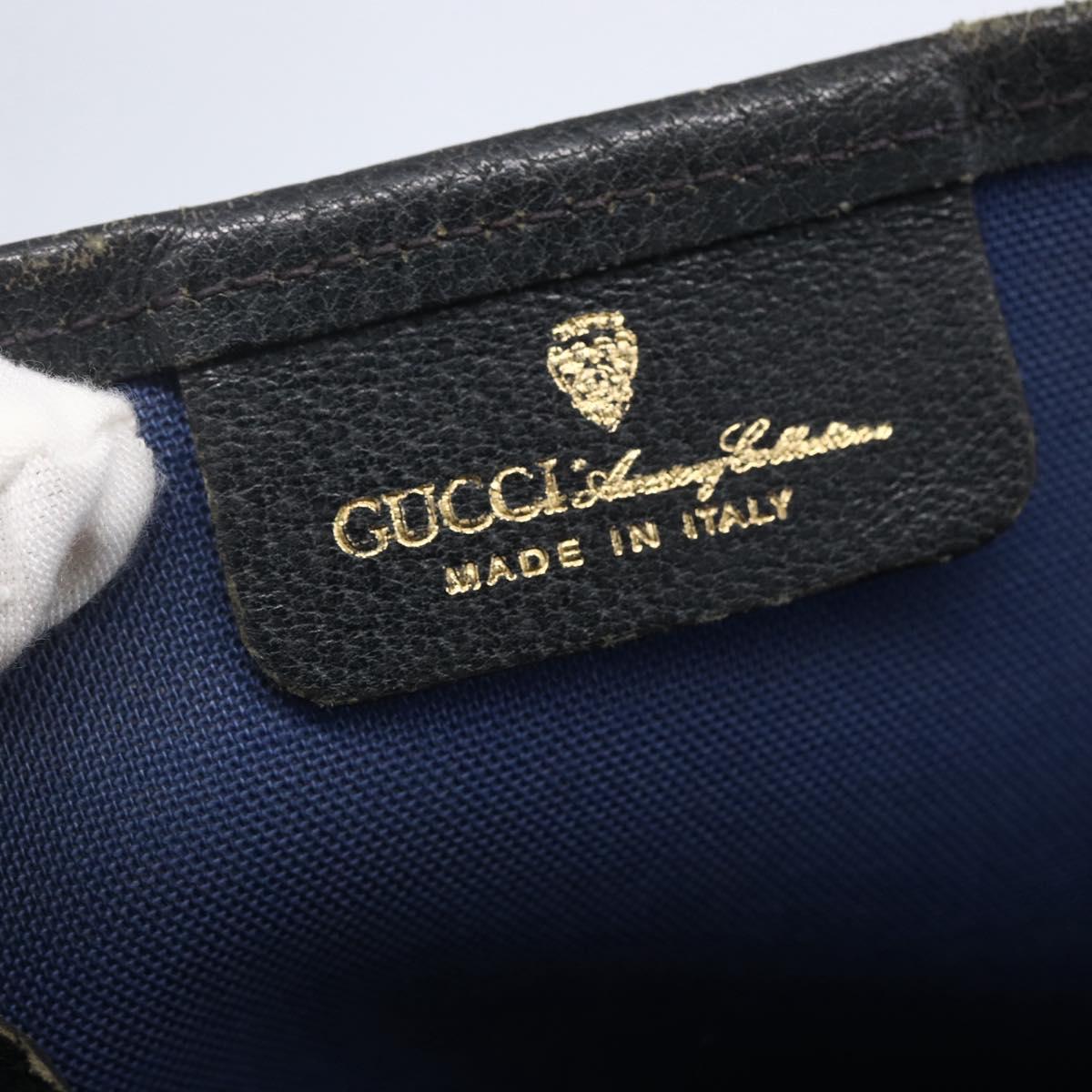 GUCCI GG Supreme Sherry Line Tote Bag PVC Navy Red Auth ep12033