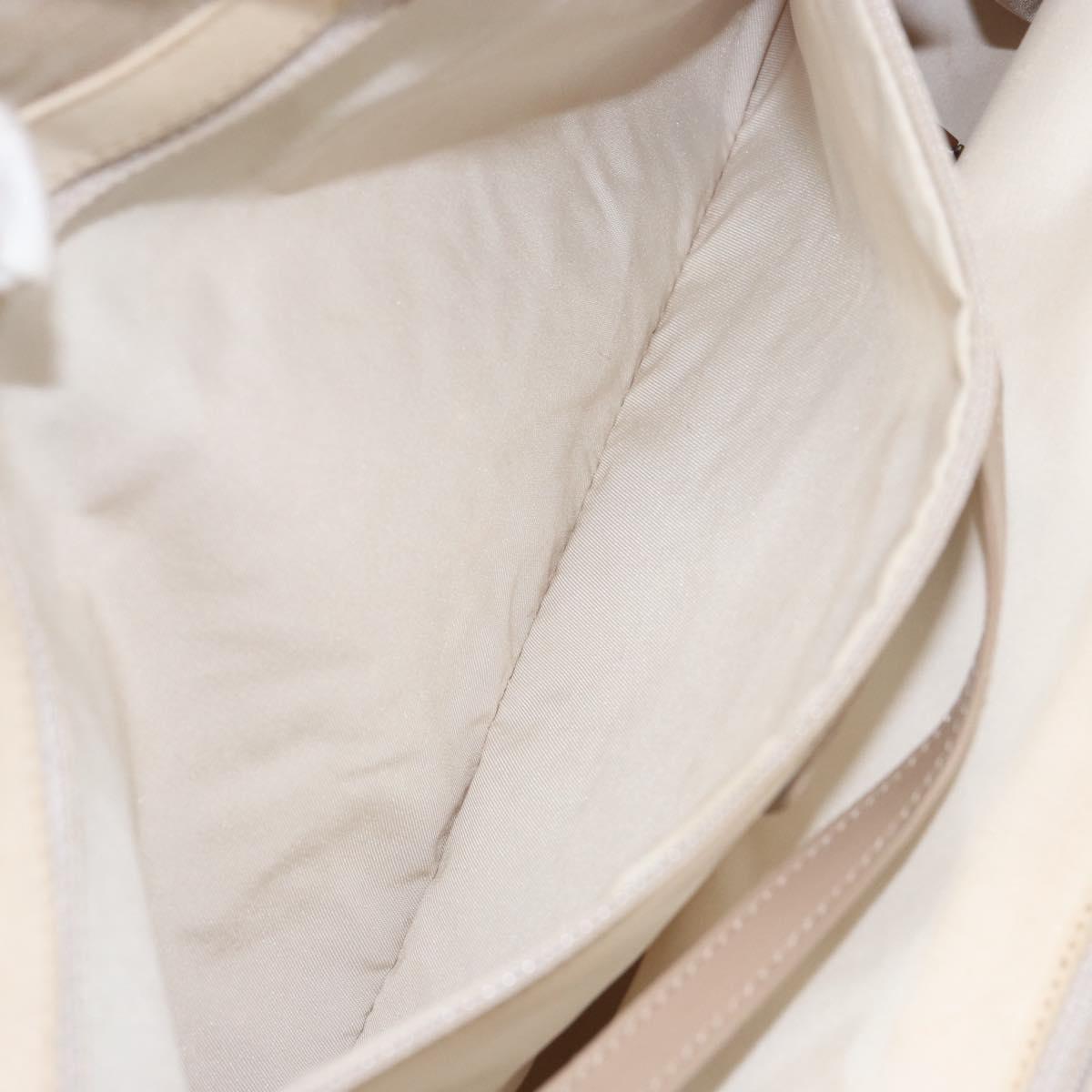 CHANEL New Travel Line Tote Bag Nylon Beige Gold CC Auth ep12037