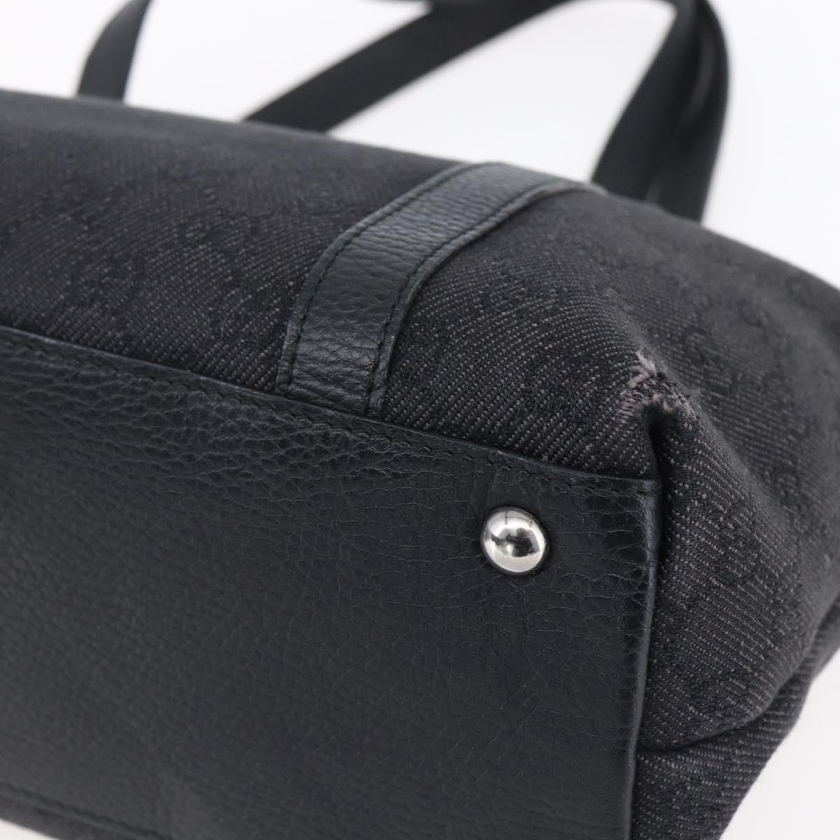 GUCCI GG Canvas Abbey Tote Bag Outlet Black Silver 268640 Auth ep12041