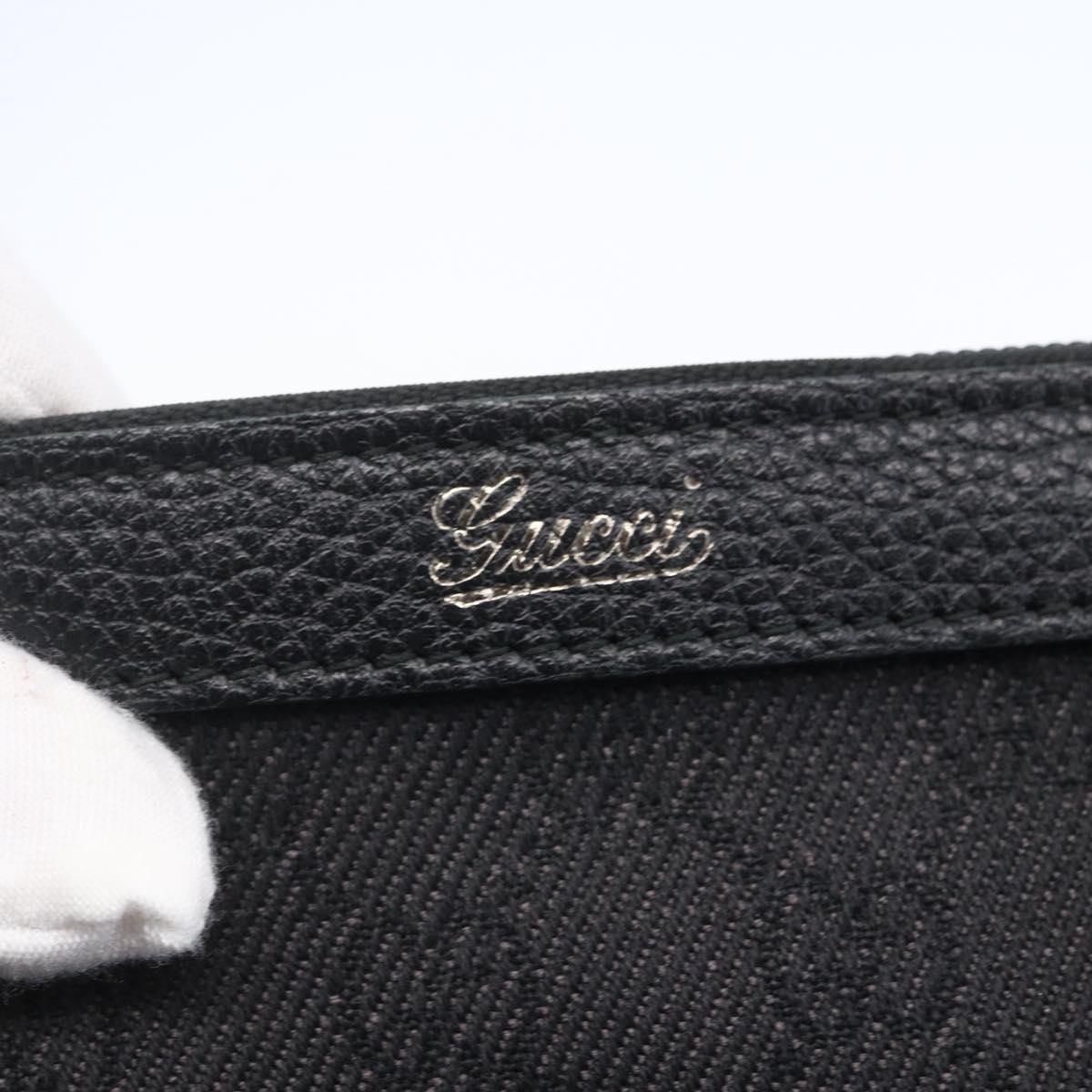 GUCCI GG Canvas Abbey Tote Bag Outlet Black Silver 268640 Auth ep12041