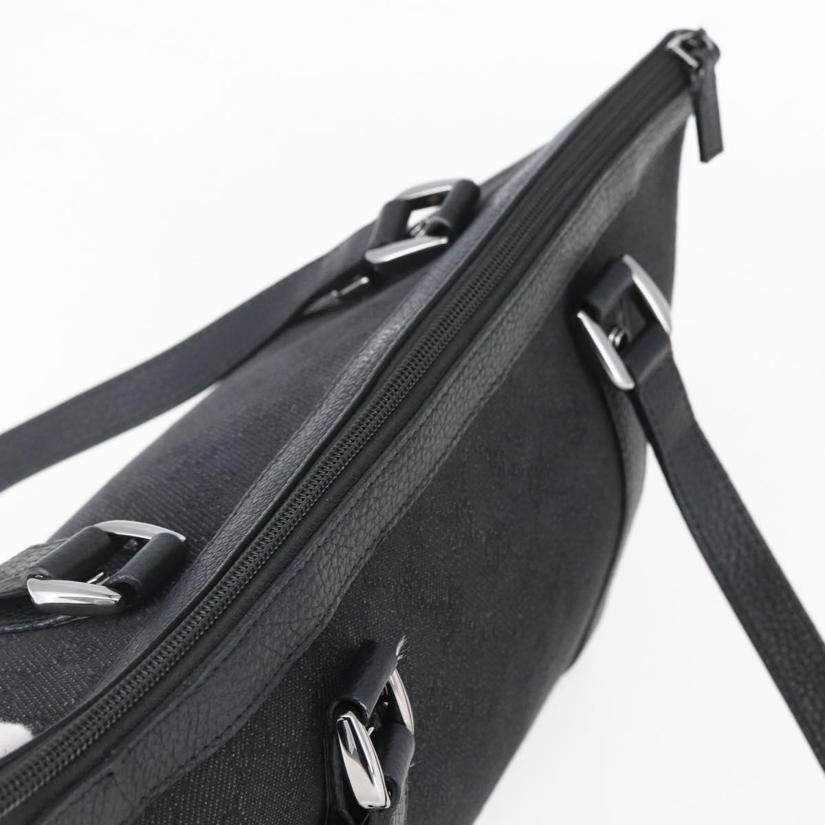 GUCCI GG Canvas Abbey Tote Bag Outlet Black Silver 268640 Auth ep12041