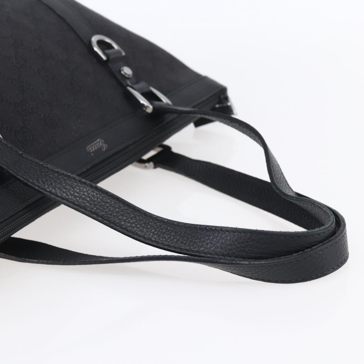 GUCCI GG Canvas Abbey Tote Bag Outlet Black Silver 268640 Auth ep12041