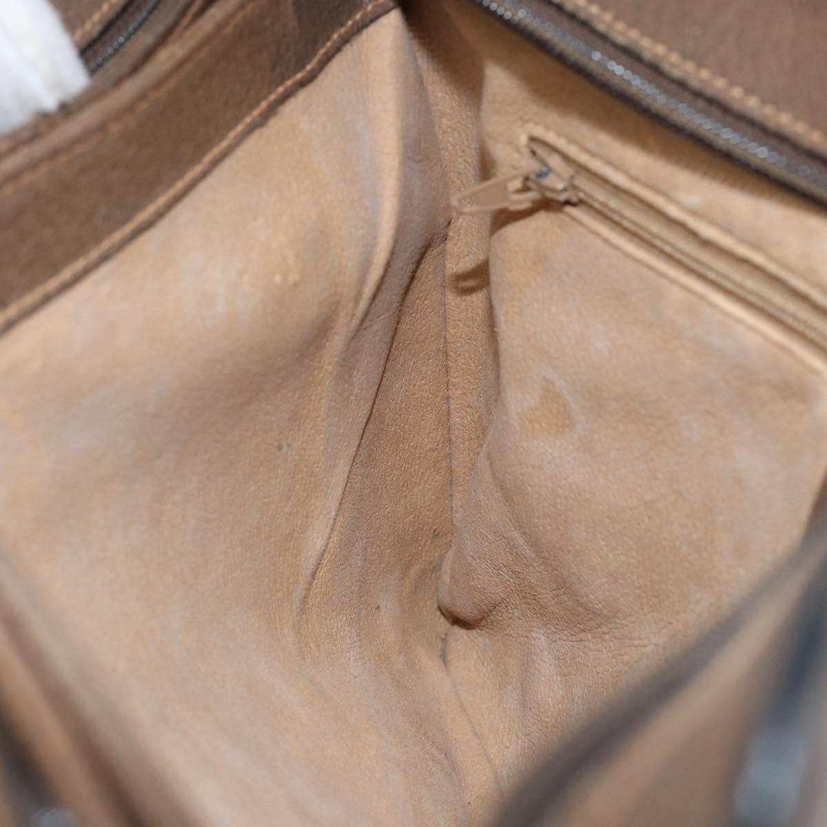 GUCCI GG Supreme Web Sherry Line Bag PVC Beige Gold 904 02 013 Auth ep12043