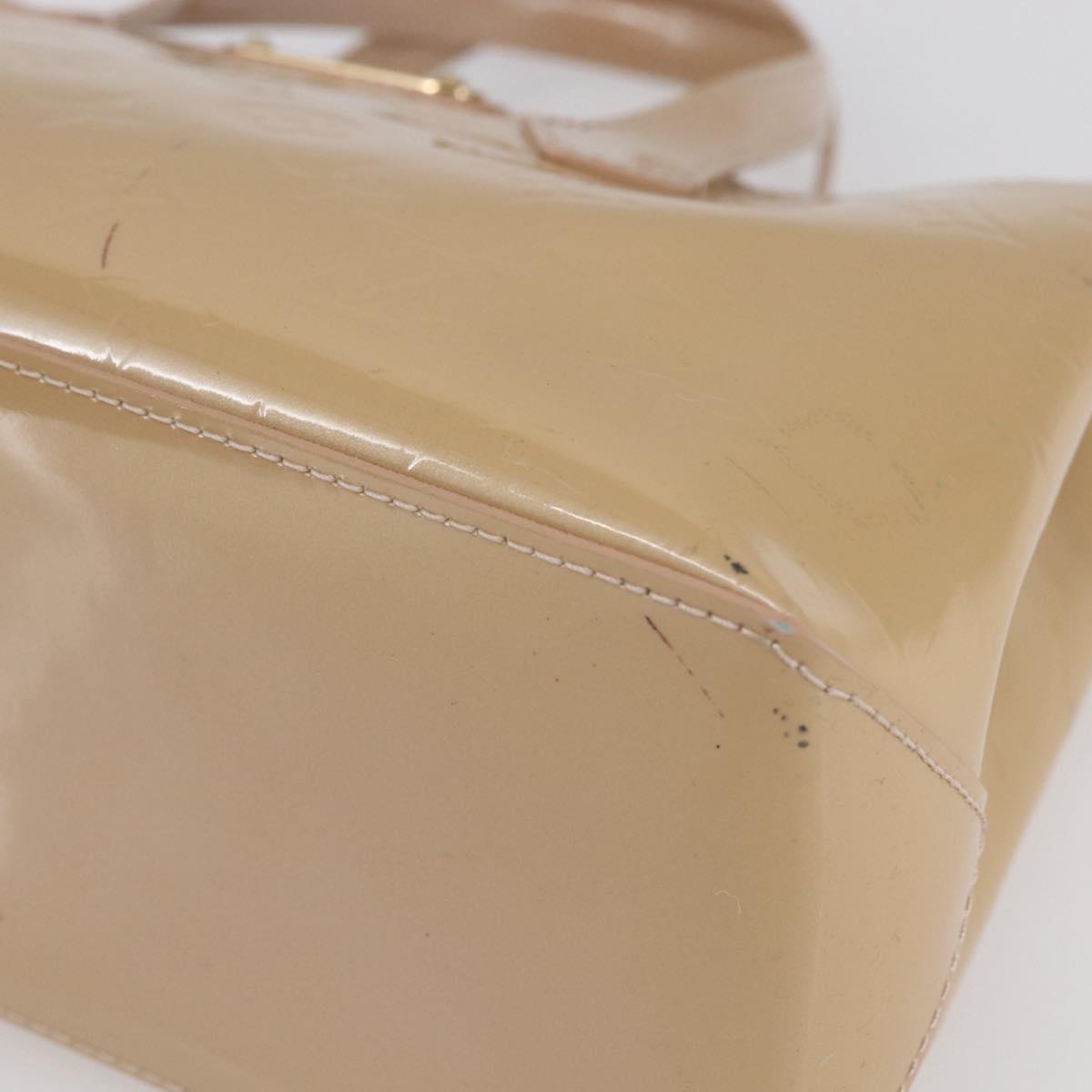 LOUIS VUITTON Vernis Wilshire PM Bag Rose Flow Lantern M91642 LV Auth ep12044