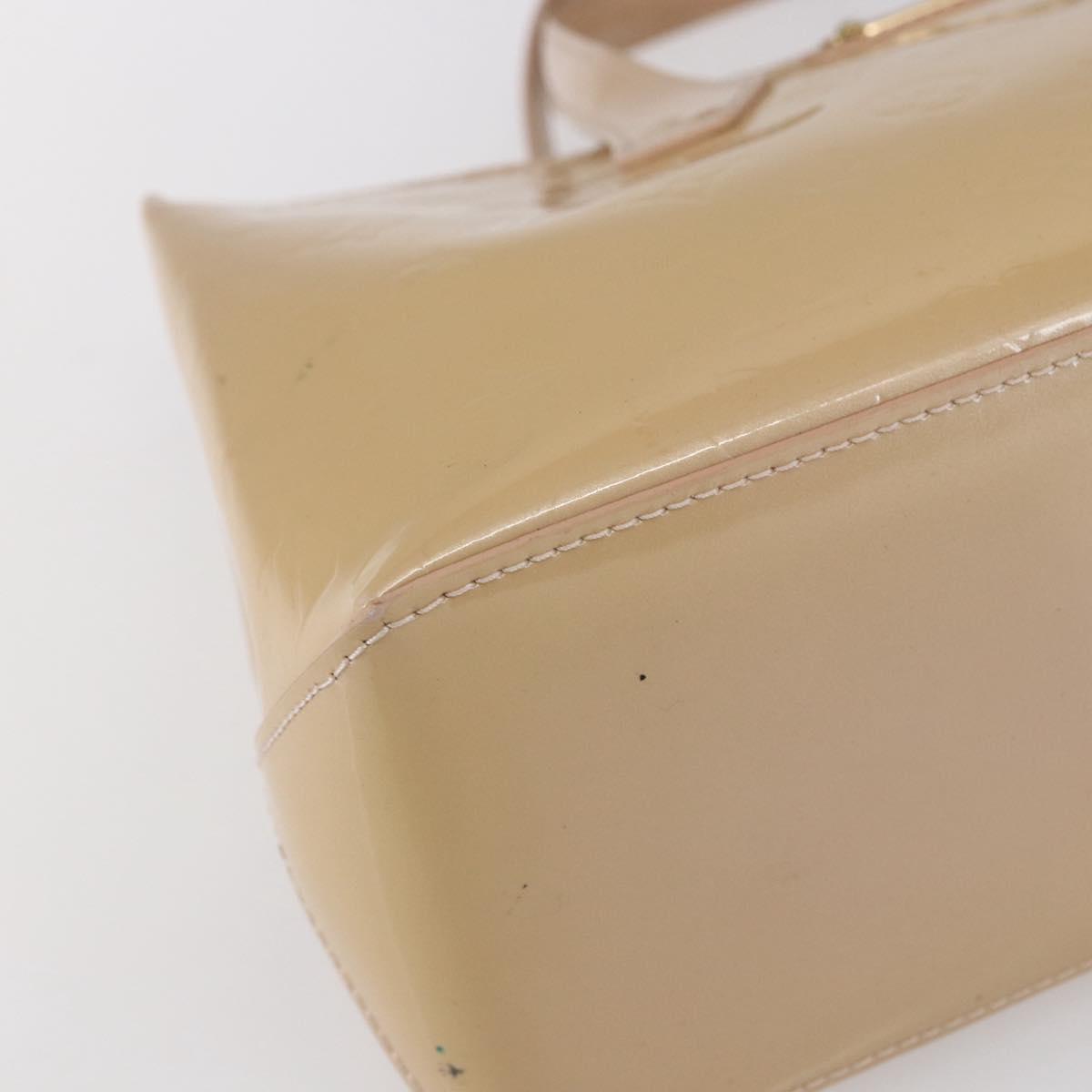 LOUIS VUITTON Vernis Wilshire PM Bag Rose Flow Lantern M91642 LV Auth ep12044