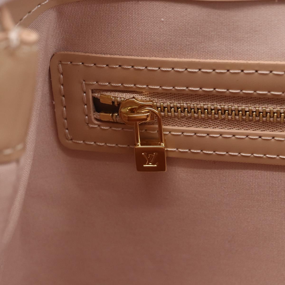 LOUIS VUITTON Vernis Wilshire PM Bag Rose Flow Lantern M91642 LV Auth ep12044