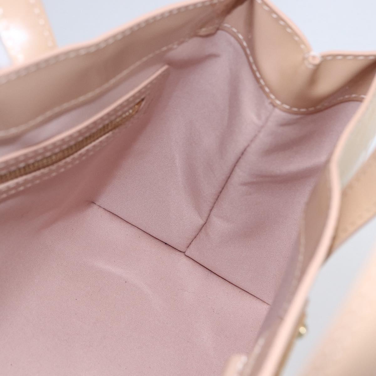 LOUIS VUITTON Vernis Wilshire PM Bag Rose Flow Lantern M91642 LV Auth ep12044