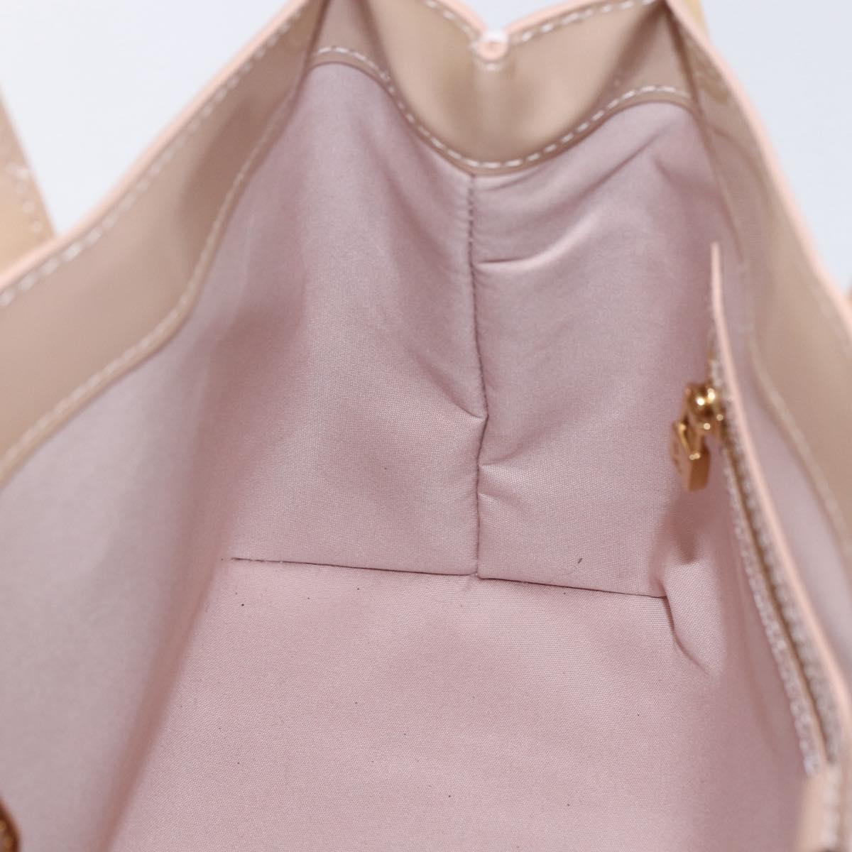 LOUIS VUITTON Vernis Wilshire PM Bag Rose Flow Lantern M91642 LV Auth ep12044