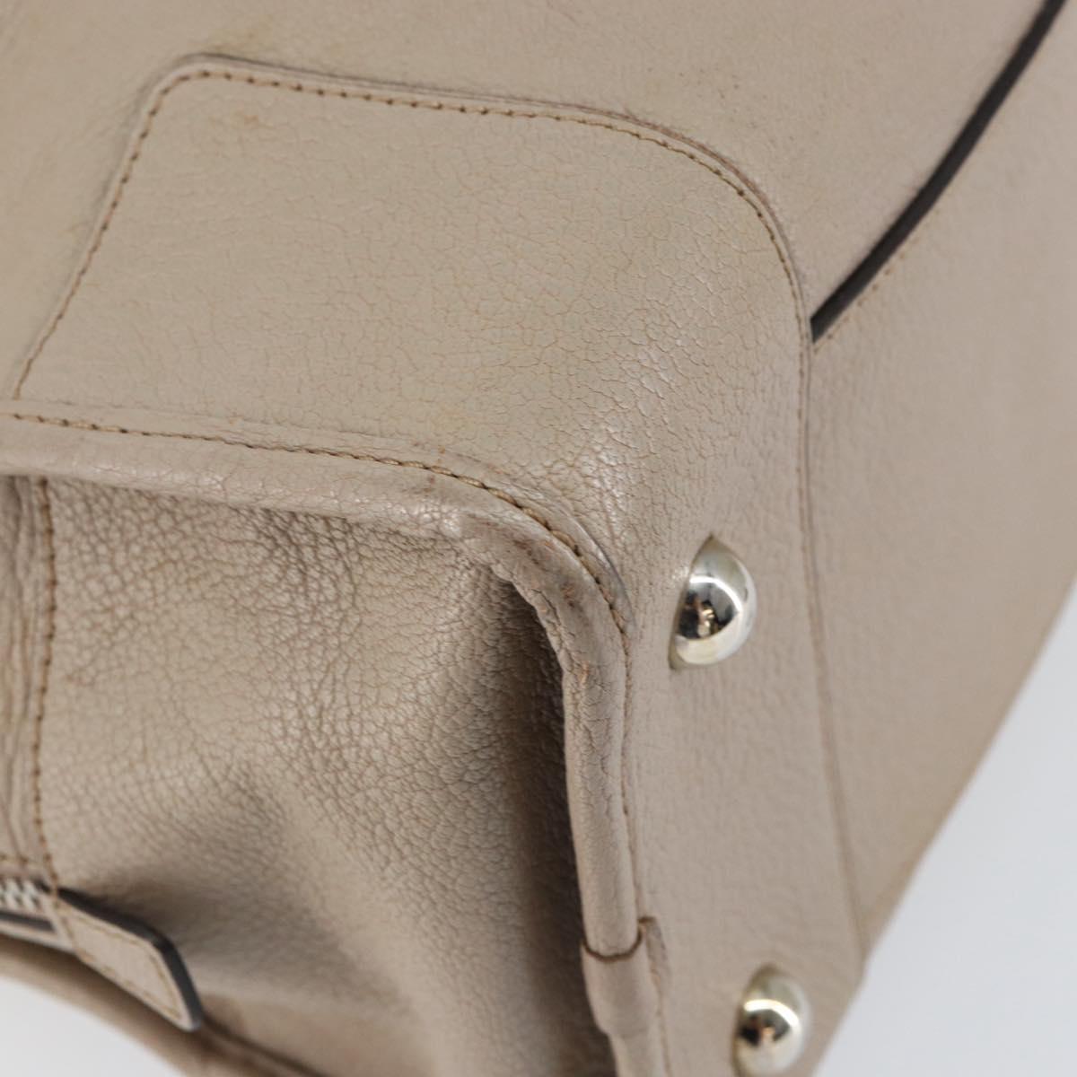 LOEWE Anagram Amazona 36 Hand Bag Leather Gray Silver Auth ep12046