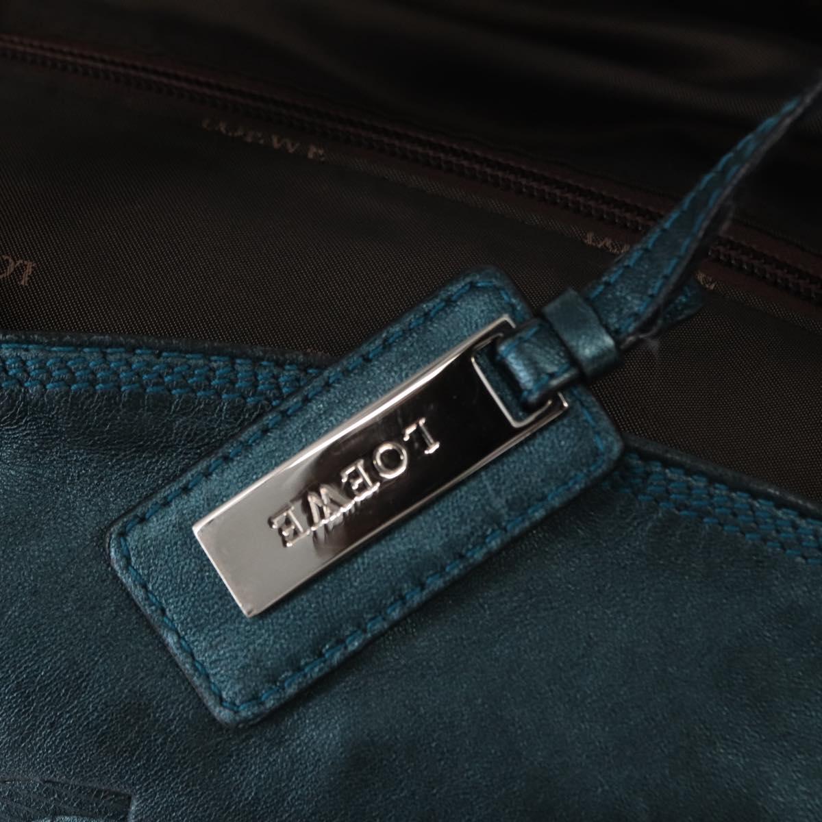 LOEWE Nappa Aire Hand Bag Leather Navy Auth ep12047