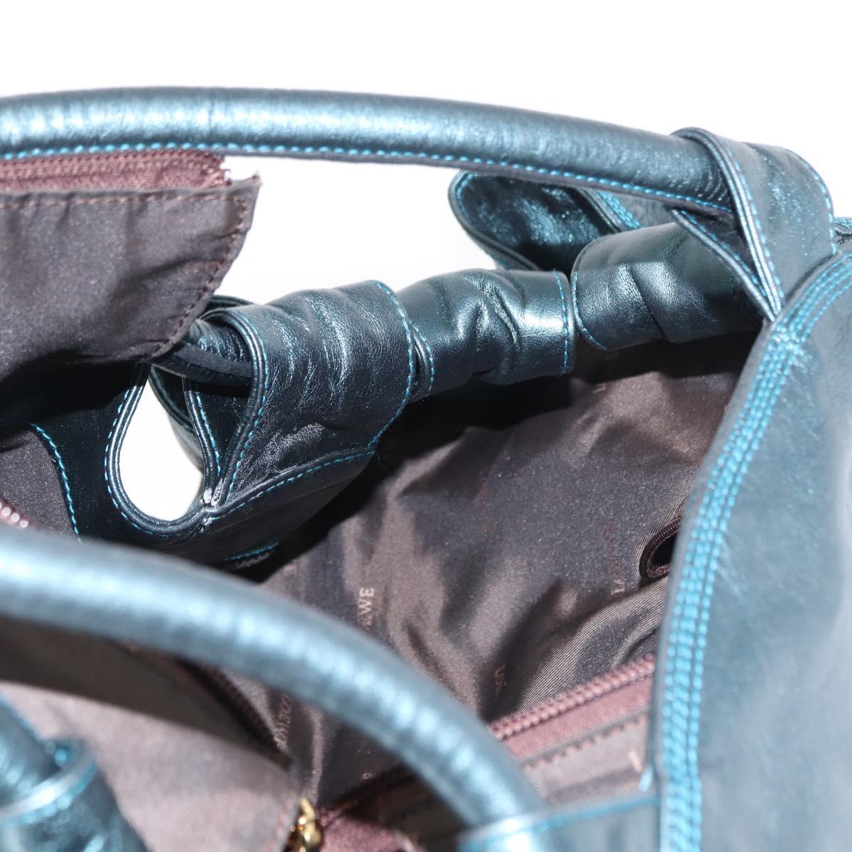 LOEWE Nappa Aire Hand Bag Leather Navy Auth ep12047