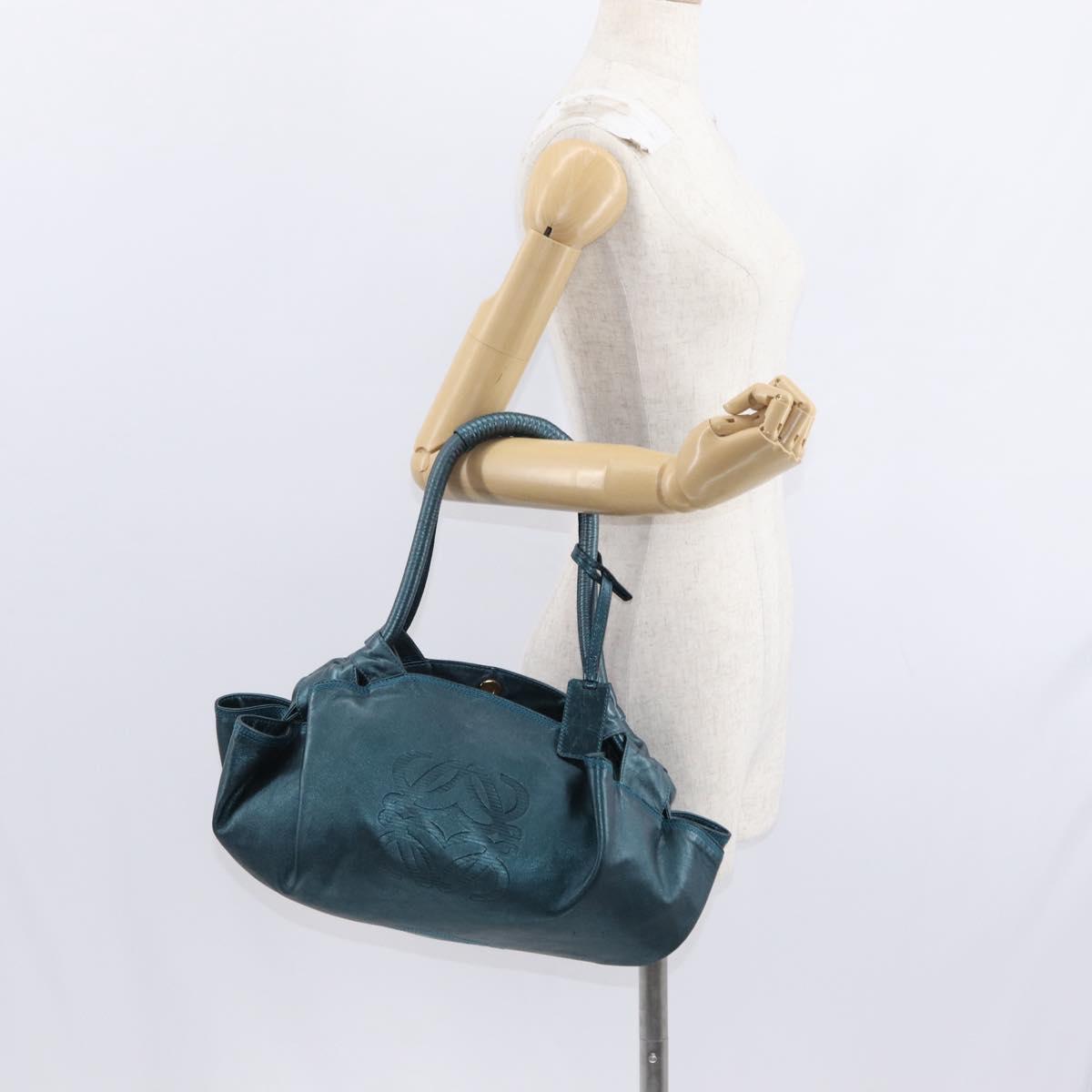 LOEWE Nappa Aire Hand Bag Leather Navy Auth ep12047