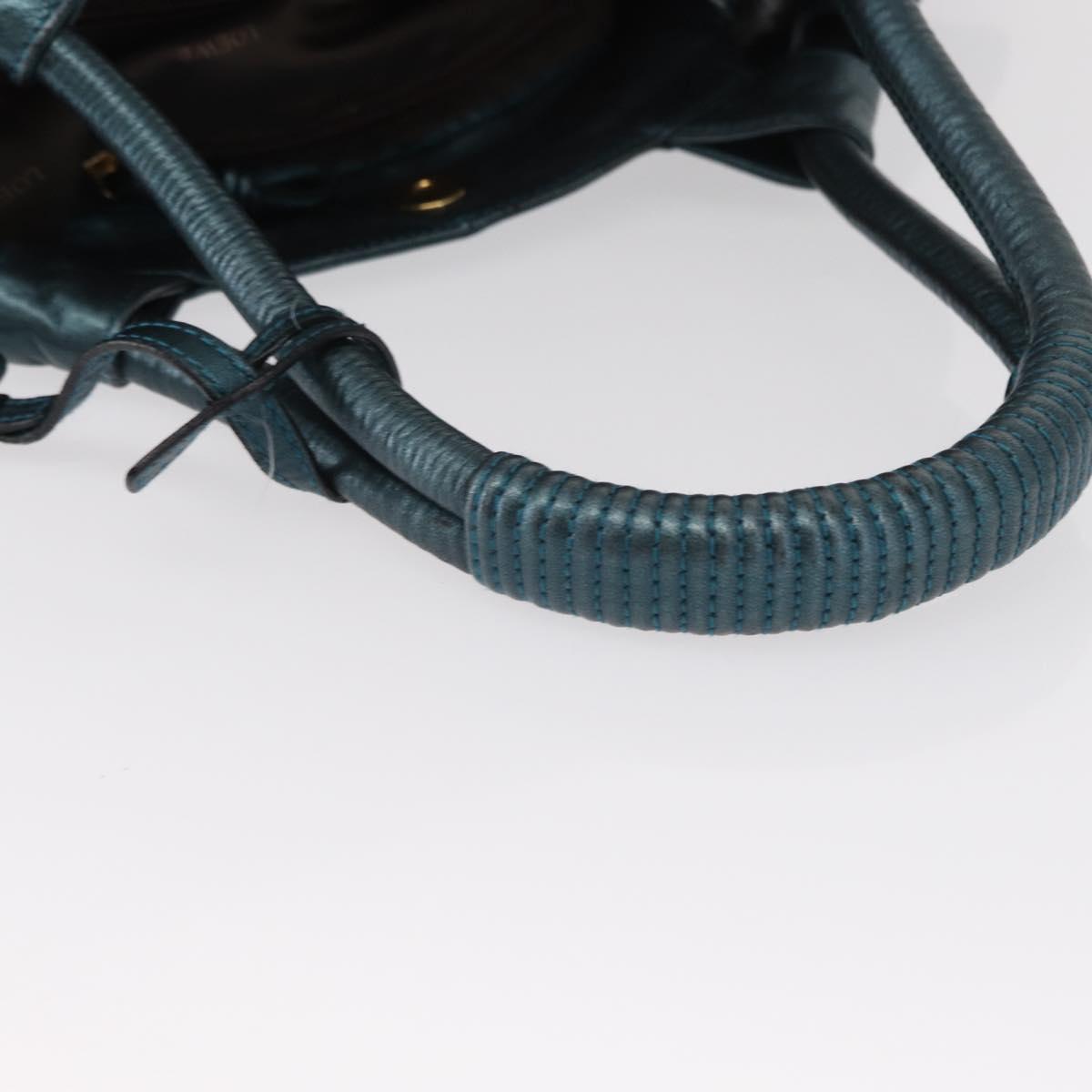 LOEWE Nappa Aire Hand Bag Leather Navy Auth ep12047