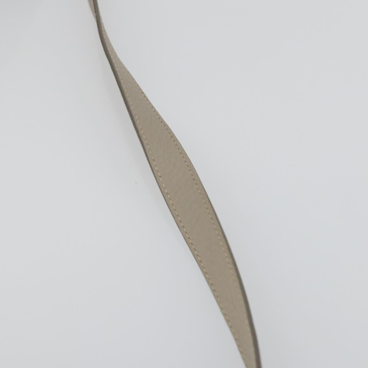 PRADA Hand Bag Leather 2way Gray Gold Auth ep12049