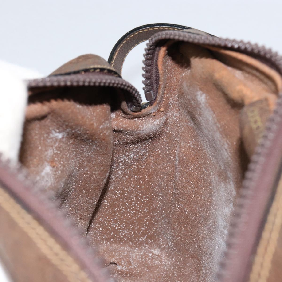 GUCCI GG Supreme Web Sherry Line Shoulder Bag PVC Beige Gold Auth ep12050