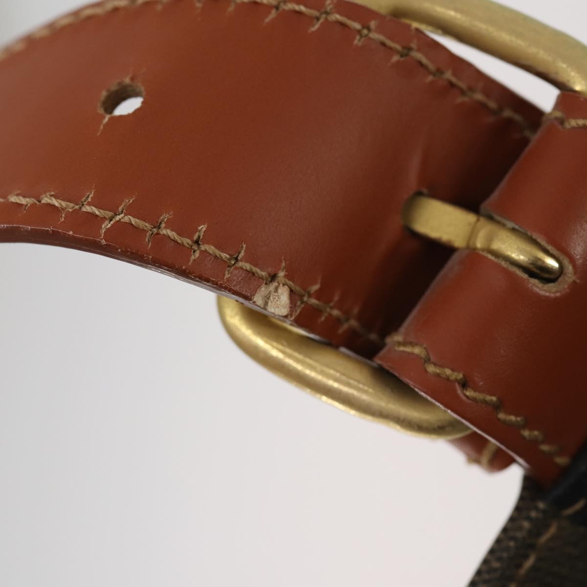 FENDI Pecan Canvas Tote Bag Brown Black Auth ep12054