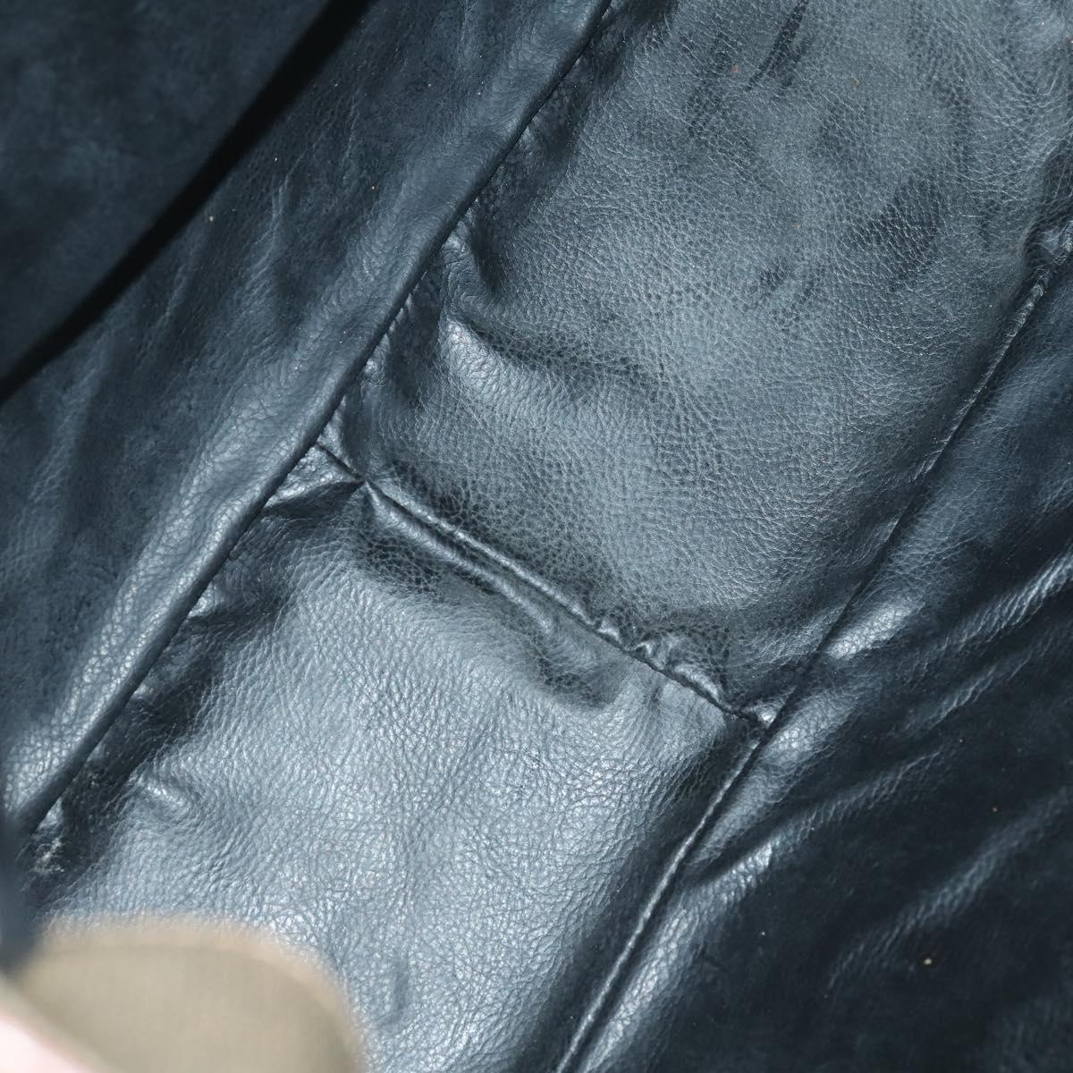 FENDI Pecan Canvas Tote Bag Brown Black Auth ep12054