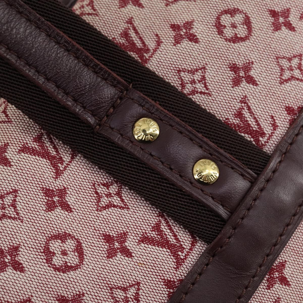 LOUIS VUITTON Monogram Mini Josephine GM Hand Bag Red M92213 LV Auth ep12058