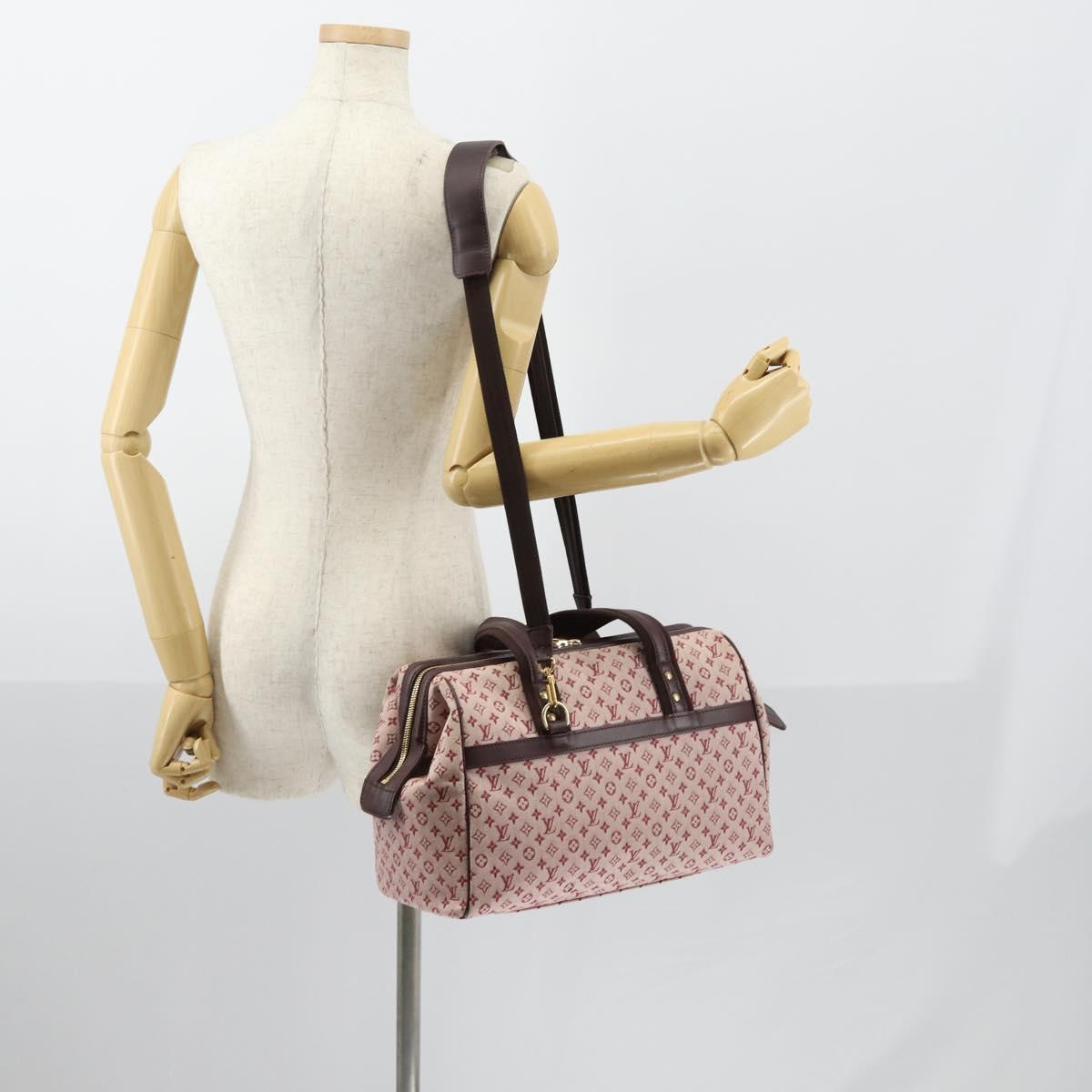 LOUIS VUITTON Monogram Mini Josephine GM Hand Bag Red M92213 LV Auth ep12058