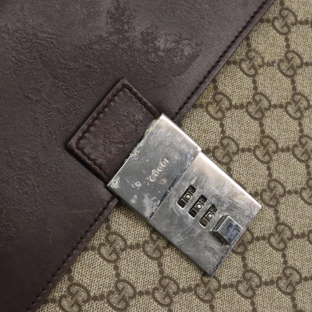 GUCCI GG Supreme Hand Bag PVC Beige Silver 34044 Auth ep12061